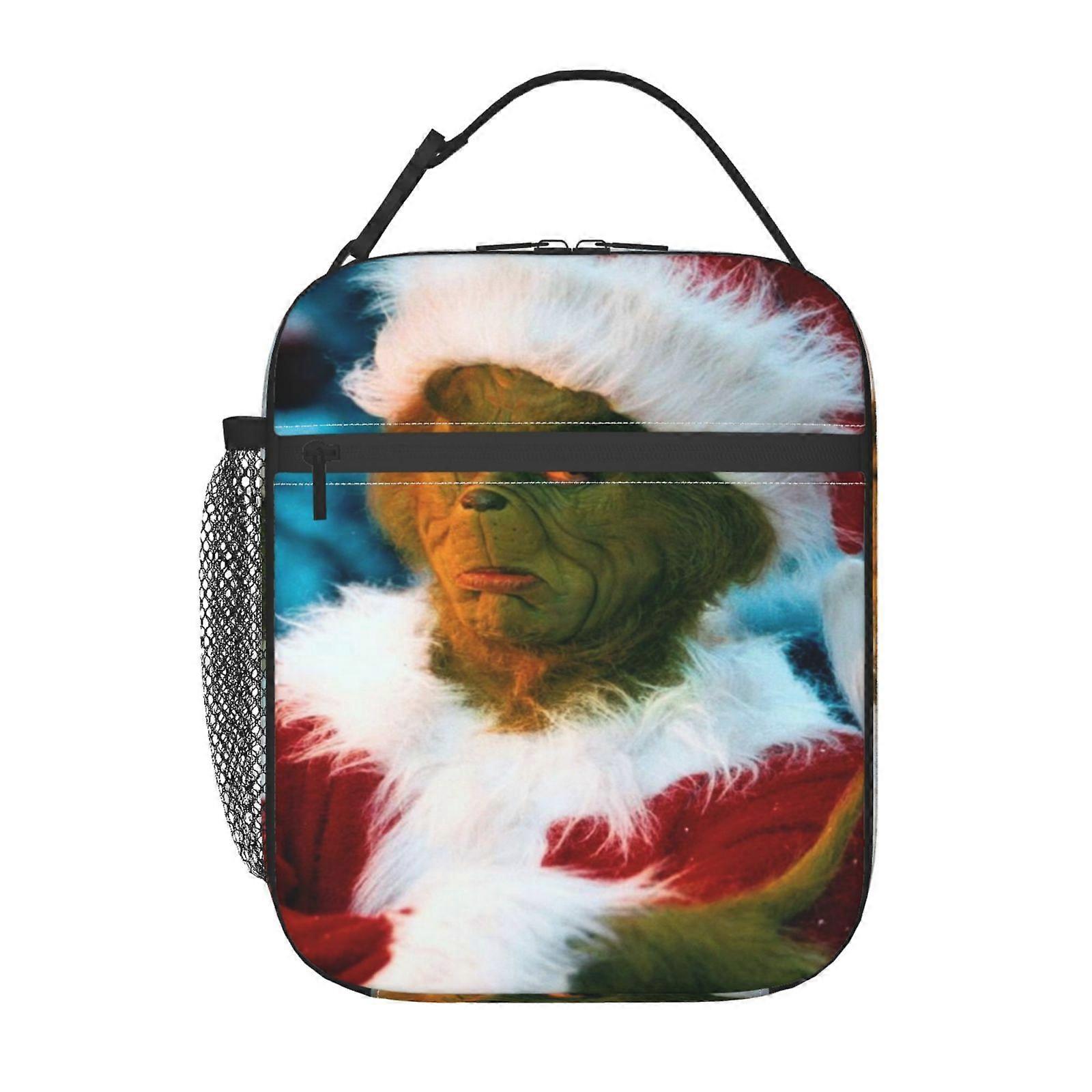 d218 The Grinch Lunch Bag Expandable Side Panels, Adjustable Capacity from 4L to 6L, Smart Space Utilization g218