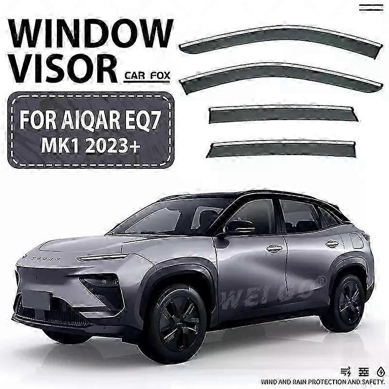 Applies to Door Visor Suitable for AIQAR EQ7 MK1 2023+ CAR Window Visor Vent Wind Deflectors Visors Rain Guard Shades Visor