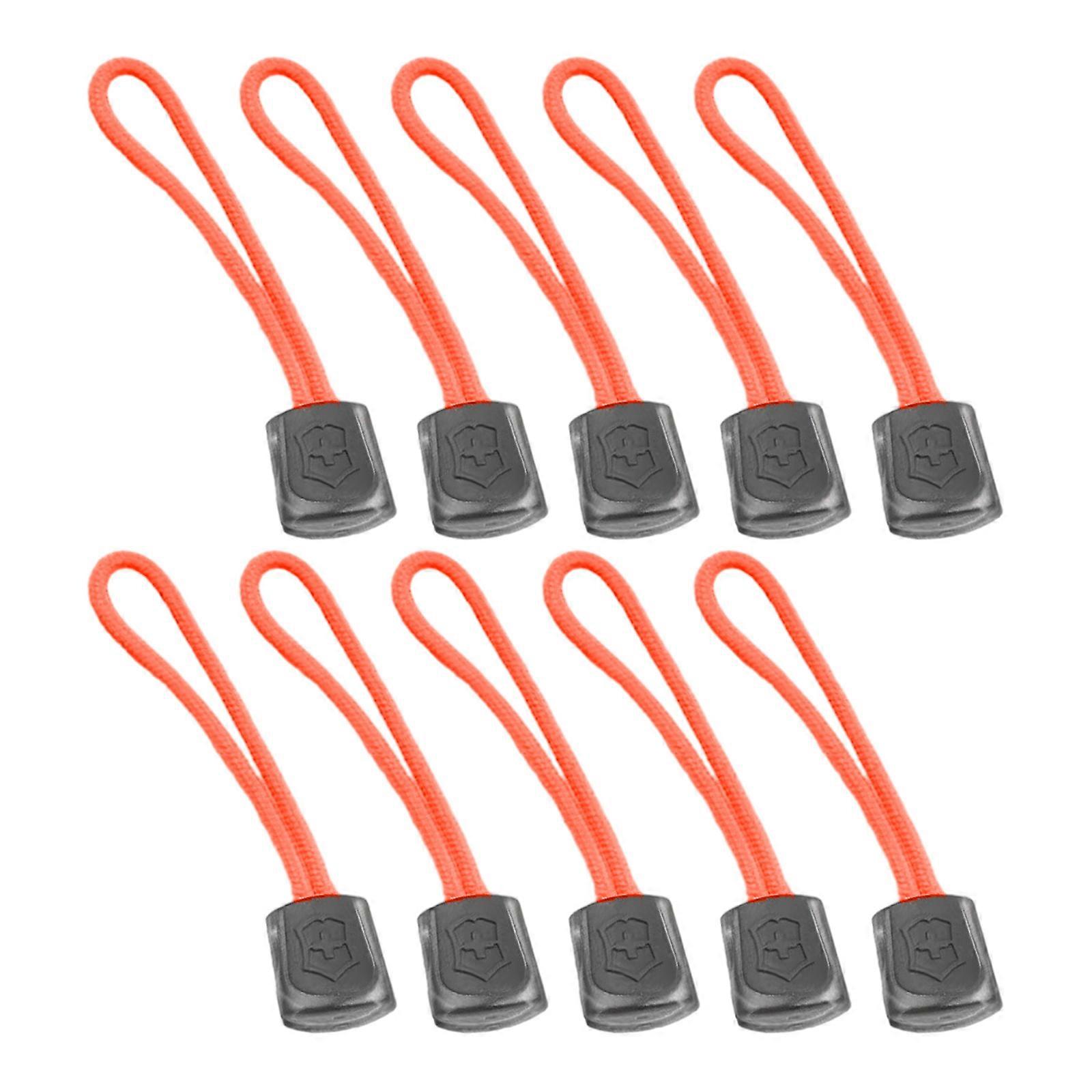 Fixer Cord Zipper Tab Replacement for Clothes, Luggages, Backpacks Zipper Pull Nylons Cord Zipper Extension Pulls orange
