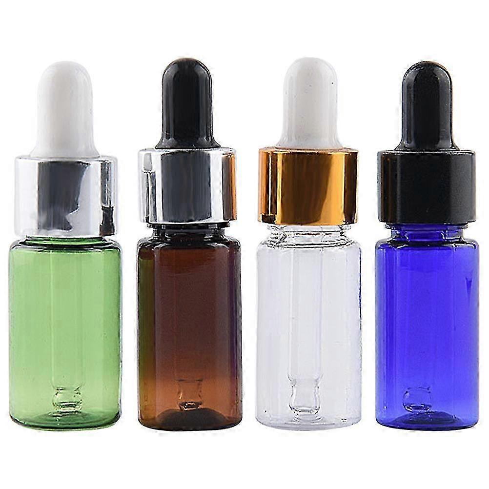 4 pcs Essential Oil Plastic Bottles Perfume Dropper Bottles Empty Plastic Bottles for Travel