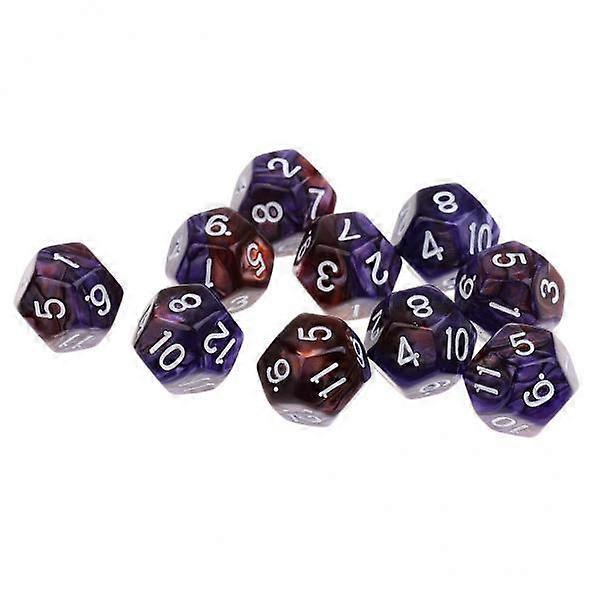 6-10pack 10pcs 12 Sided Dice D12 Polyhedral Dice for Dungeons and Dragons Table