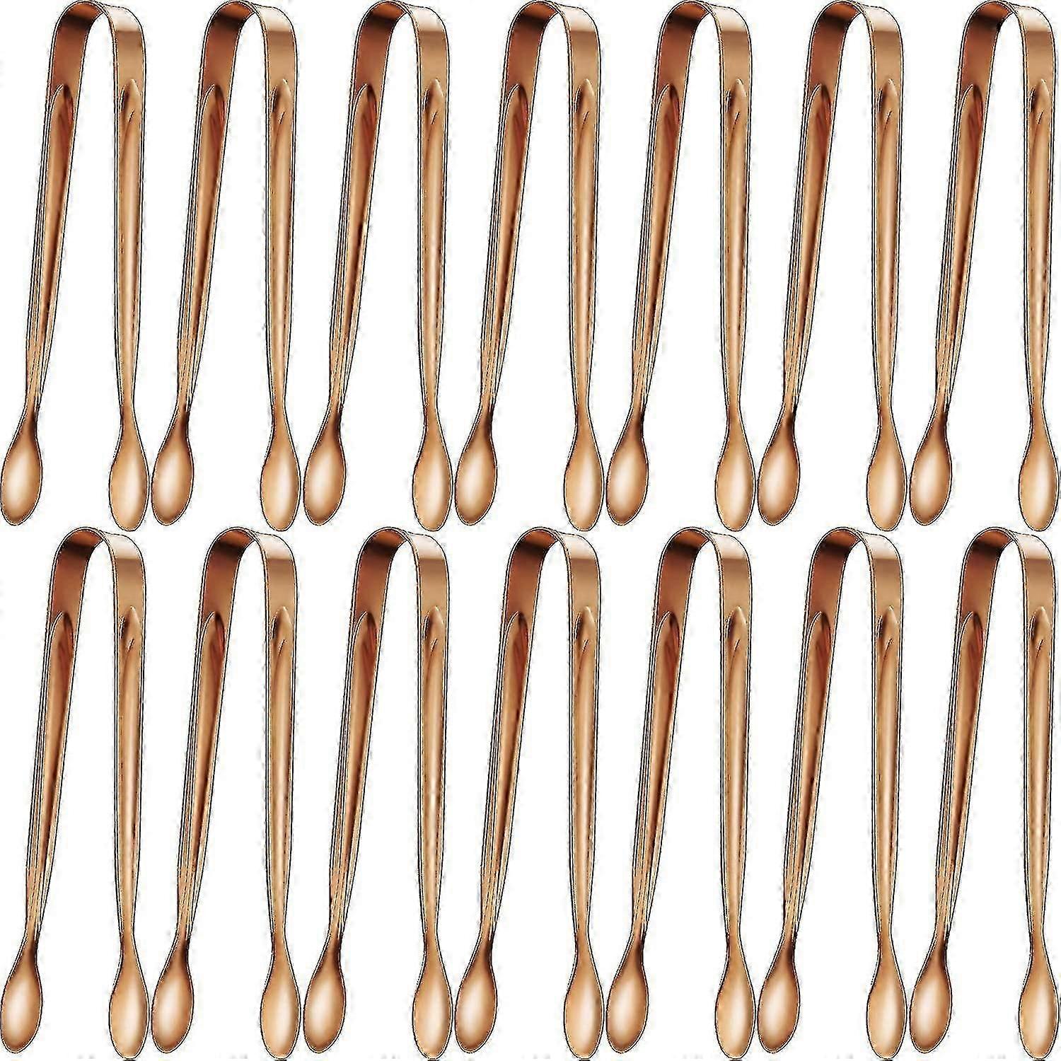 12 pièces pinces à sucre Pinces à glace Mini pinces de service en acier inoxydable (argent, 4,3 pouces)-MXBC