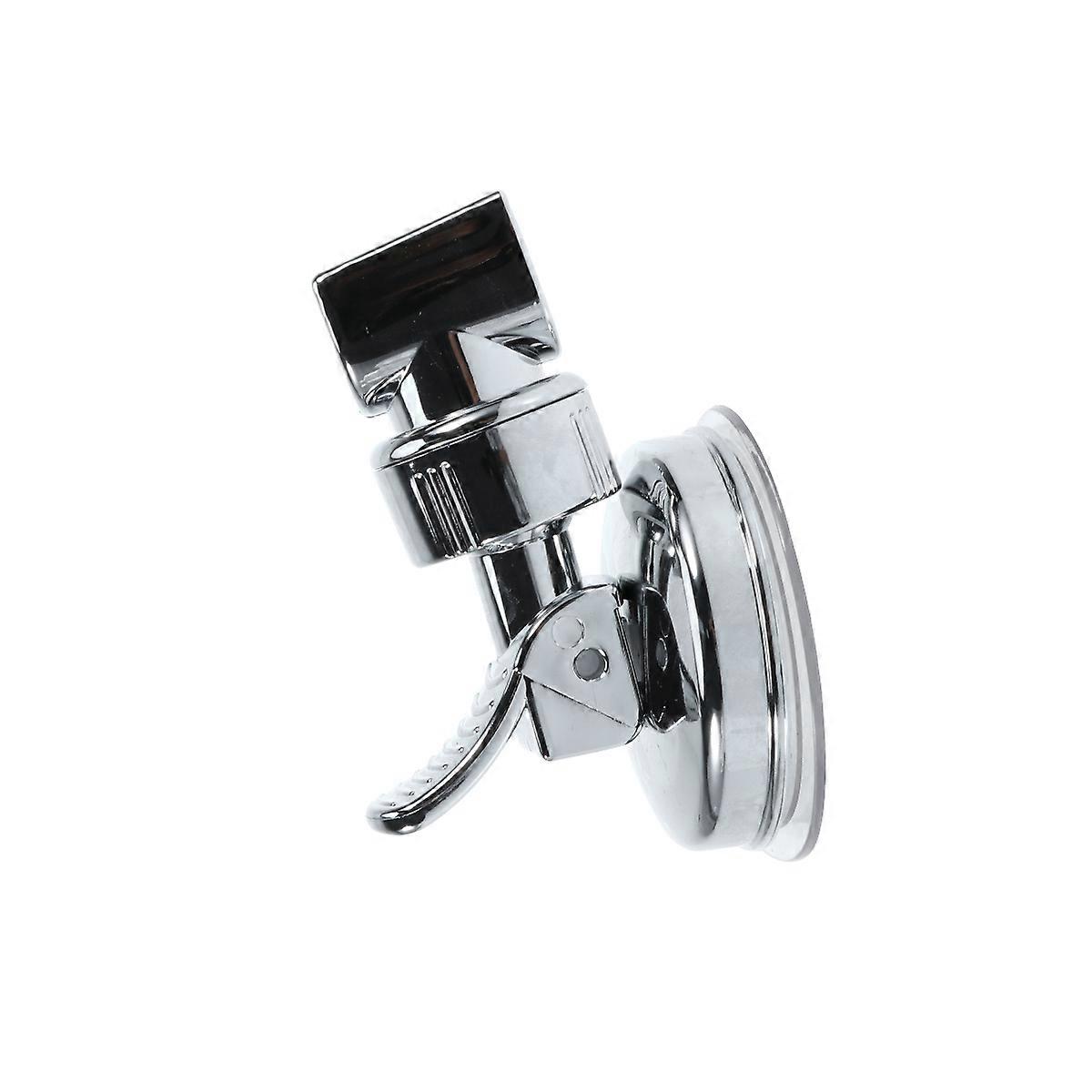 Adjustable Suction Cup Shower Head Holder for Bathroom Silver ABS Material