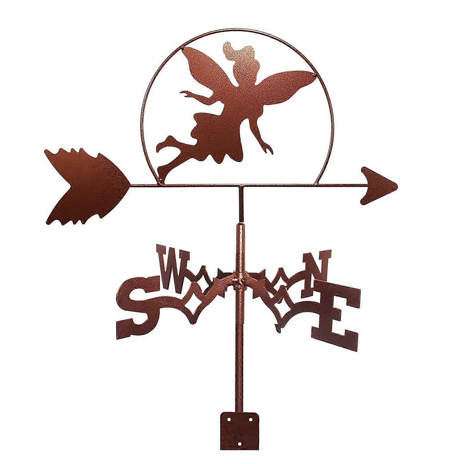 Metaldecorationwind direction indicator, handcrafted weather vane with animal silhouette for roof mounting