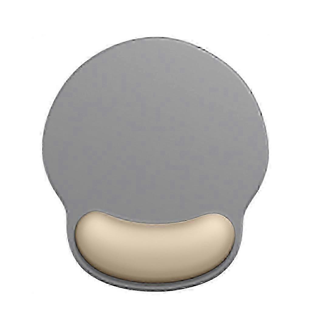 Ergonomic Silicone Mouse Pad with Wrist Support - Non-Slip Gray Mat