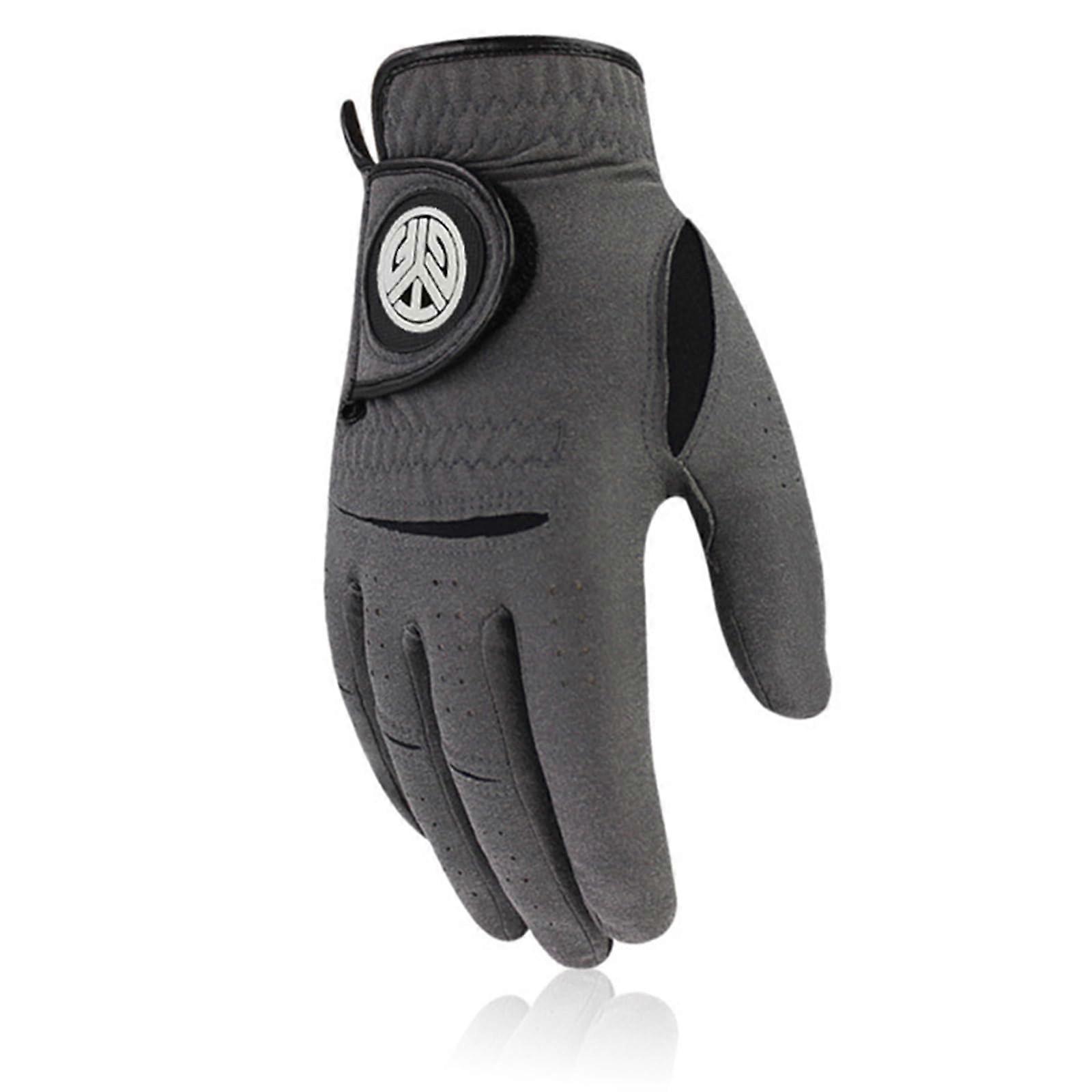 Men's Golf Gloves, Nano Microfibre, Soft, Breathable, Grey Right, 25 (19 cm)
