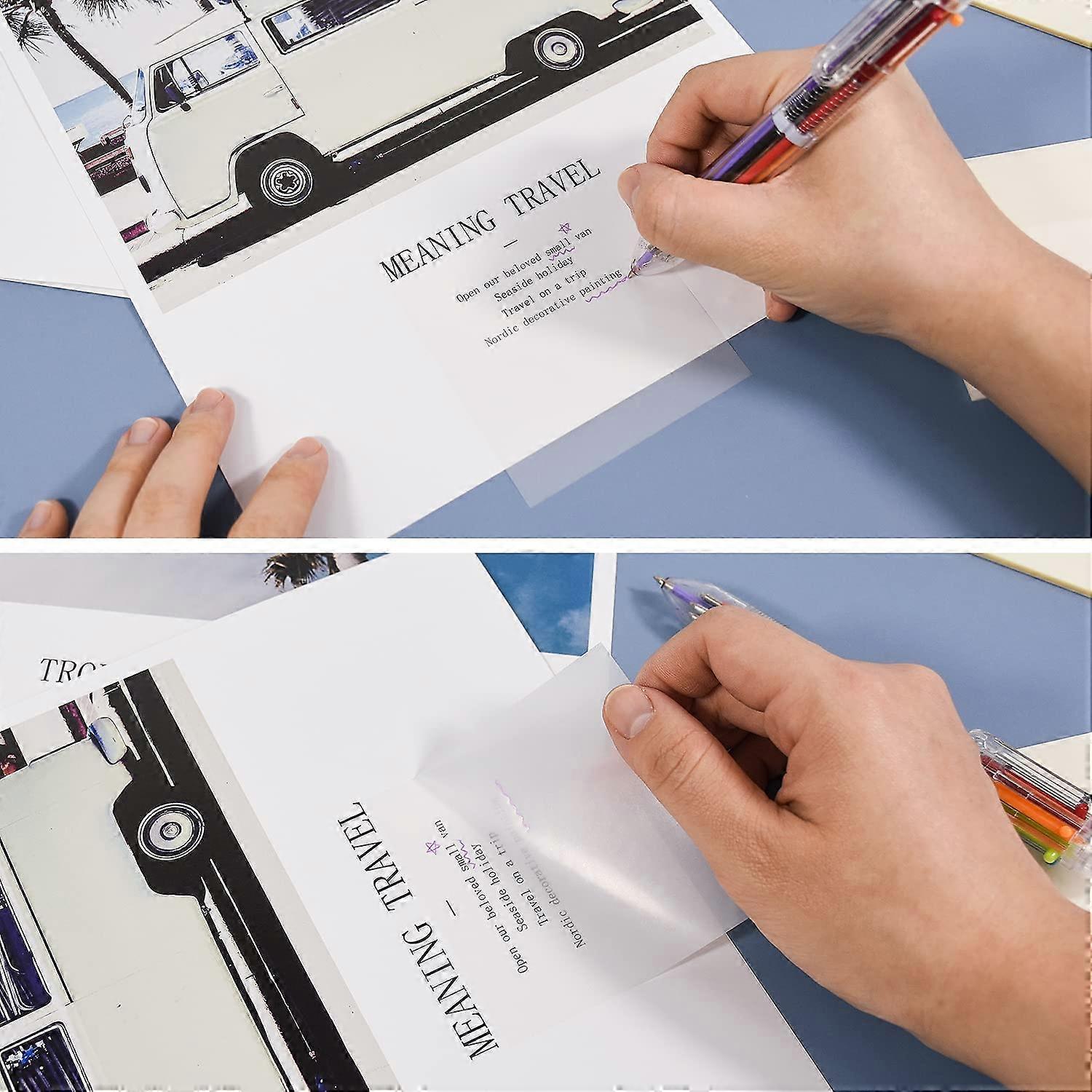 100pcs Transparent Sticky Notes Self-Stick Note Pads  Transparent Self Adhesive Removable Transparent Notes