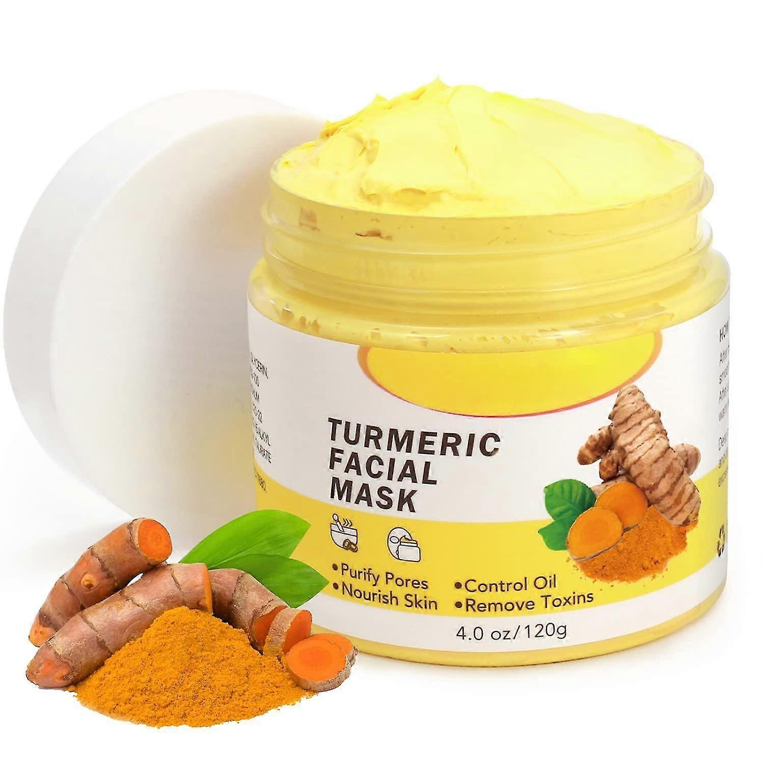 Turmeric Vitamin C Mud Mask, Turmeric Face Mask for Acne, Wrinkle Control, Pigmented Skin Care
