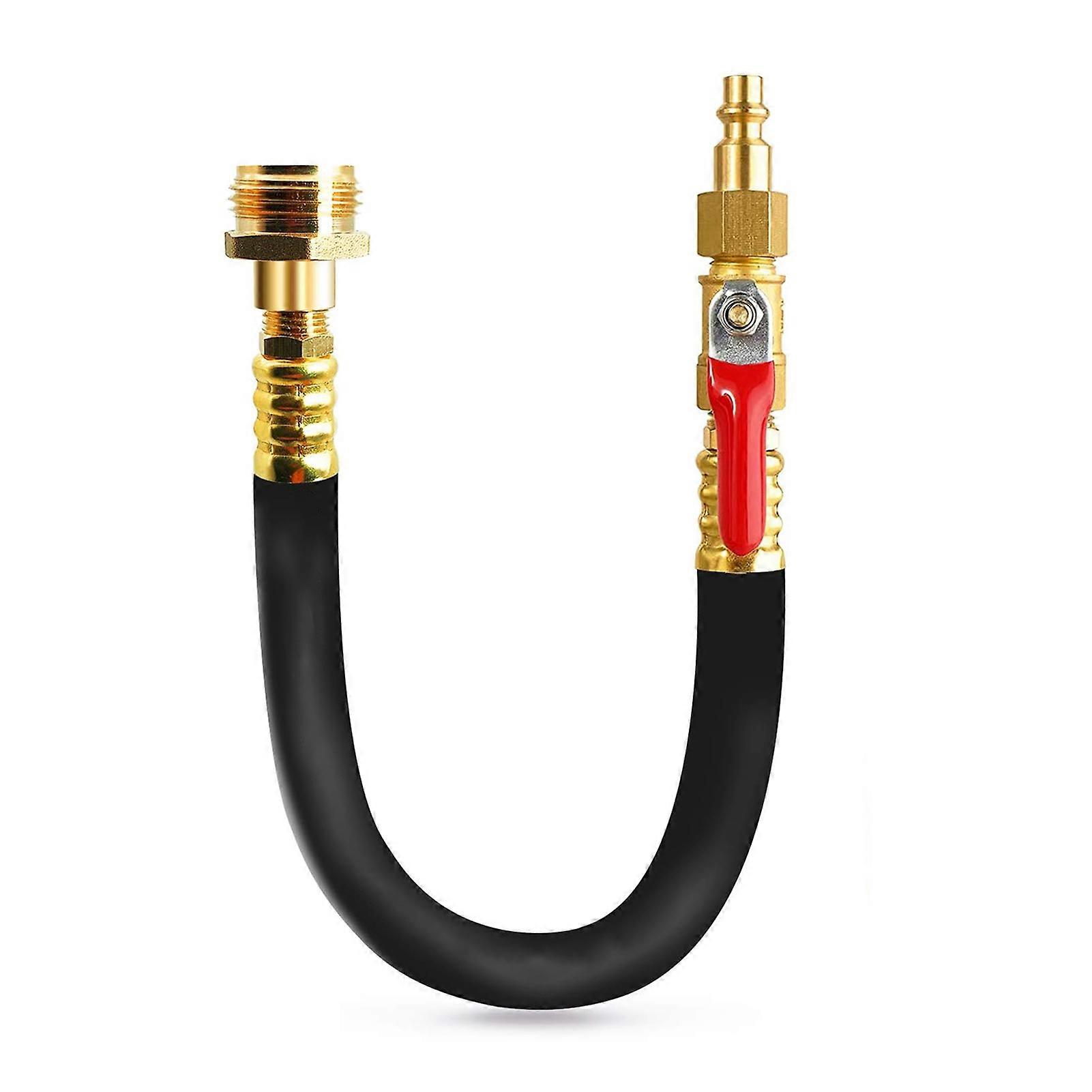 RV Winterizing Kit, RV Blowout Adapter with Shut Off Valve Air Compressor Quick-Connect Plug Water Blow Out Fitting Adapter Winterizing Antifreeze Ki