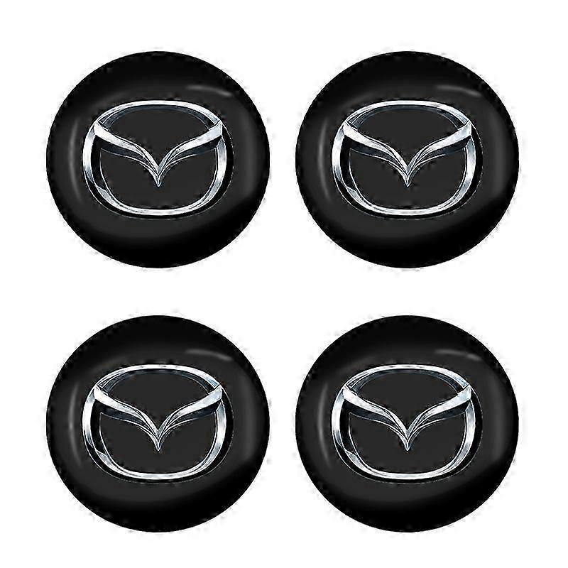 4pcs 56mm Car Wheel Hub Stickers Center Cap Emblem Badge Decal for Compatible with Certain Brand 2 3 5 6 M5 Ms Cx-4 Cx-5 Cx6 M3 M6 Mx3 Mx5 A