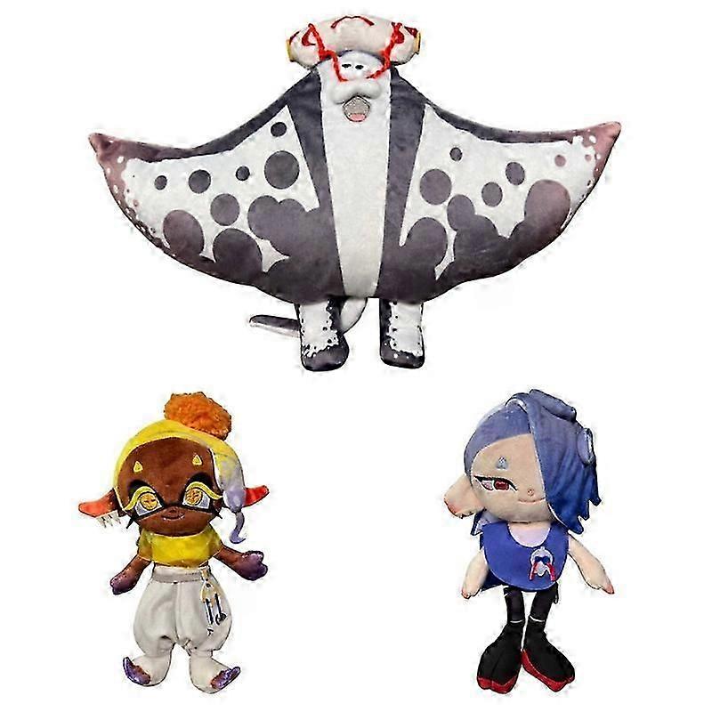 23cm New Jet Warrior 3 Splston 3 Plush Toys Cartoon Splaton Fish Slurry Help Sasha Ghost Fu Plush Doll Toys Soft Stuffed Peluche SZBS