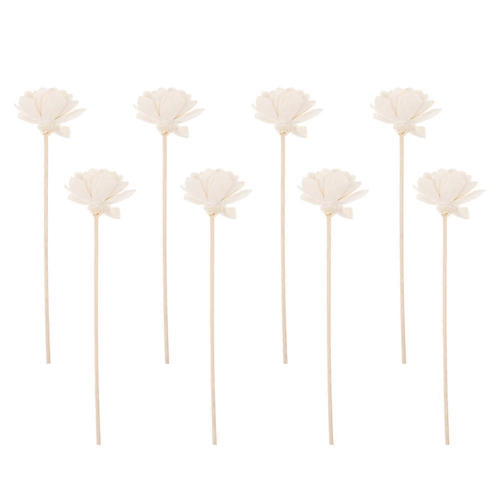 Aroma Diffuser Sticks Preserved Flowers Home Use Essential Oil Absorption 8Pcs Beige Rattan Material