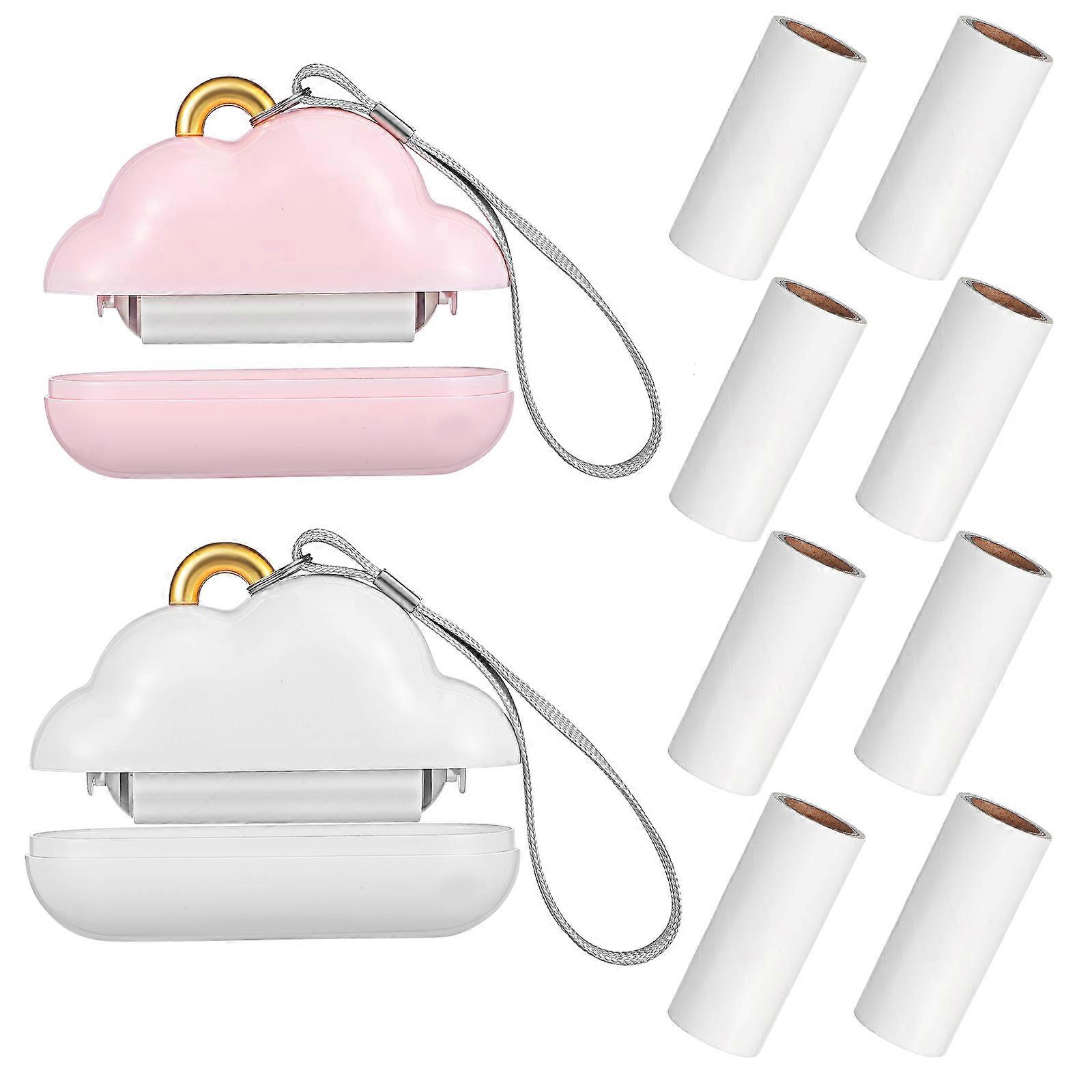 ملصقات شعر الأليفة الوبر الأسطوانة للملابس أثاث المفروشات مع عبوات أصحاب الأليفة استخدام المنزل الوردي الاسكندنافي 2 قطعة