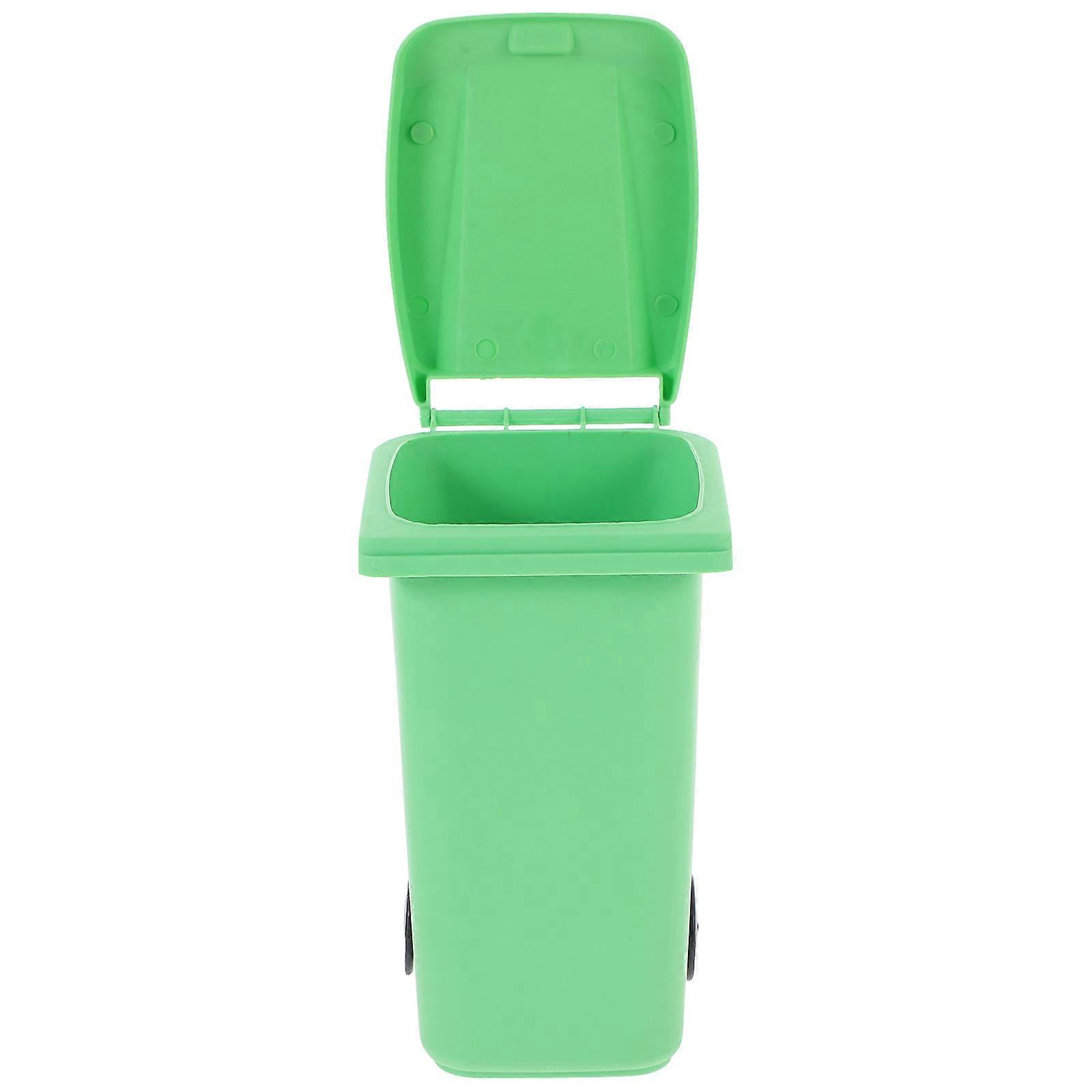 Lightweight Mini Desktop Trash Can with Lid – Compact Waste Bin for Office, Home & Travel – Includes Pen Holder
