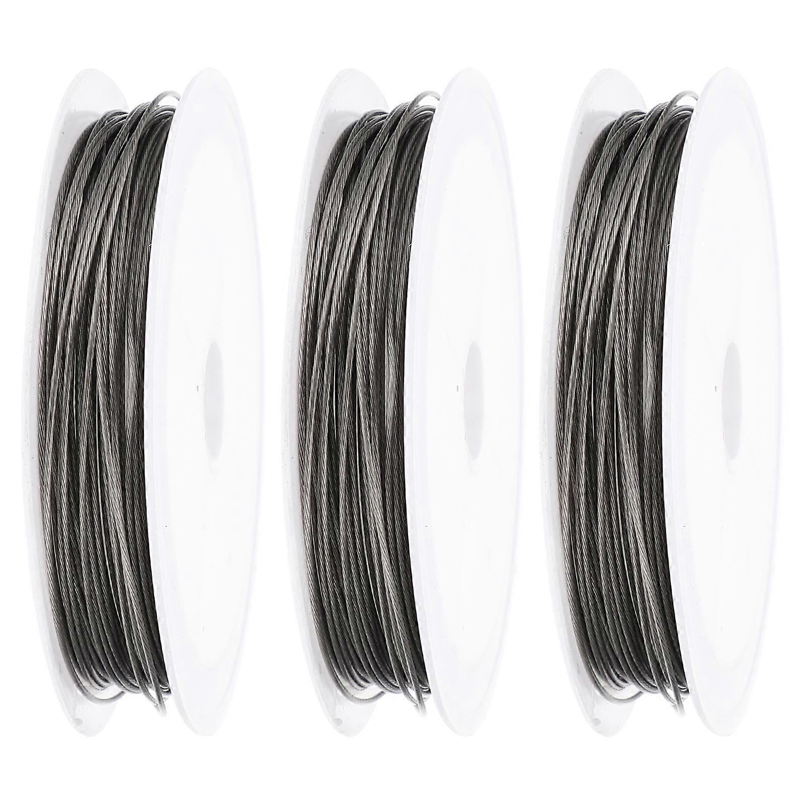 Cuttable Jewelry Wire Professional Beads Wires for DIY Accessories Jewelry Making Silver 1000X0.08cm Multi-function 3 Rolls
