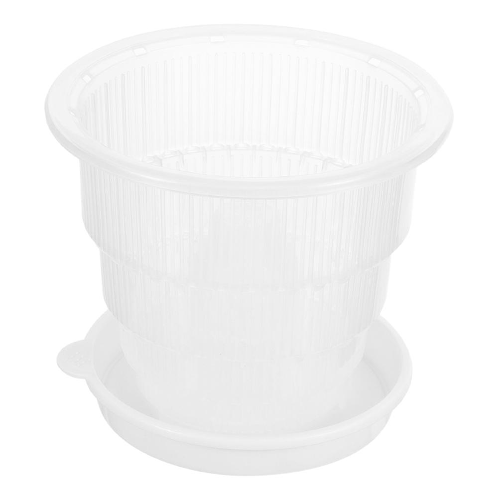 Orchid Planter Small Orchid Cup Transparent Plastic Grow Pots Indoor Planting Ventilation Holes 1 Set