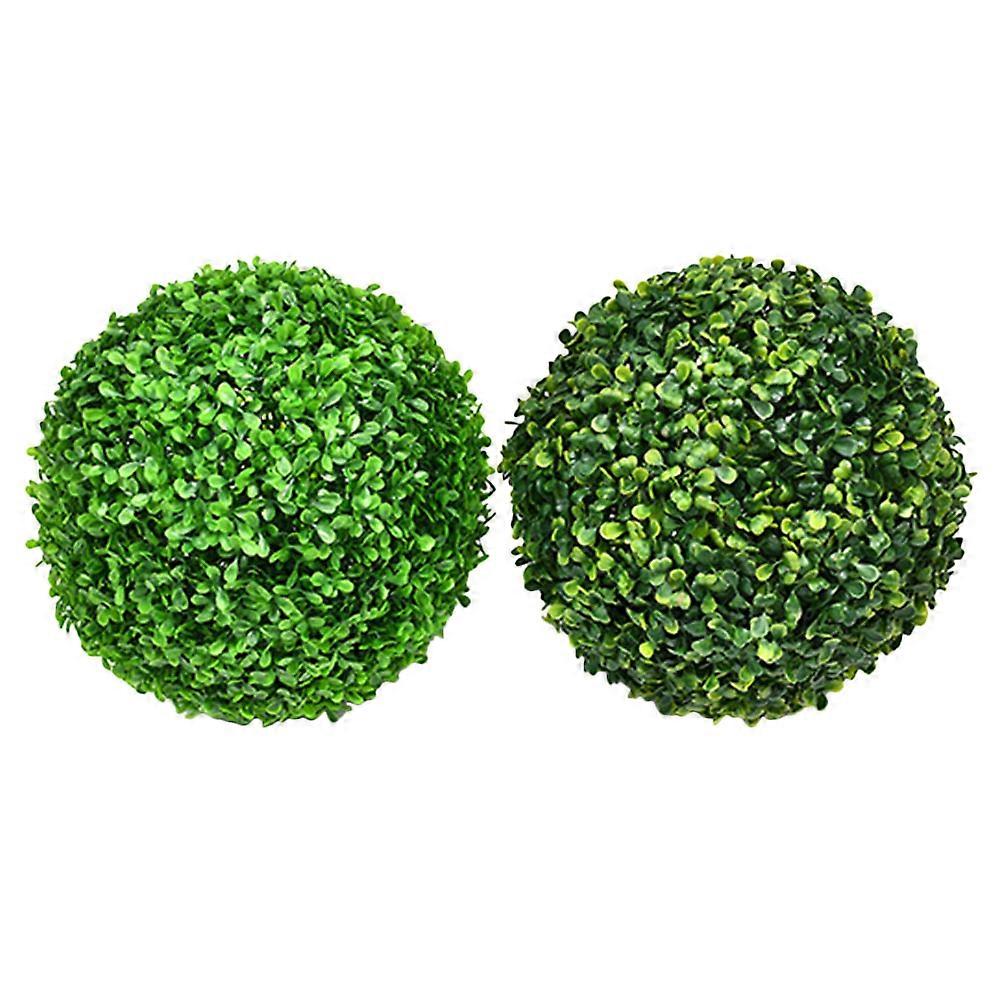 Κρεμαστές μπάλες χόρτου Faux Topiary σφαίρα υπαίθριος κήπος αίθριο Home Decor στρογγυλό σχήμα 23cm διάμετρος πράσινο 2τμχ