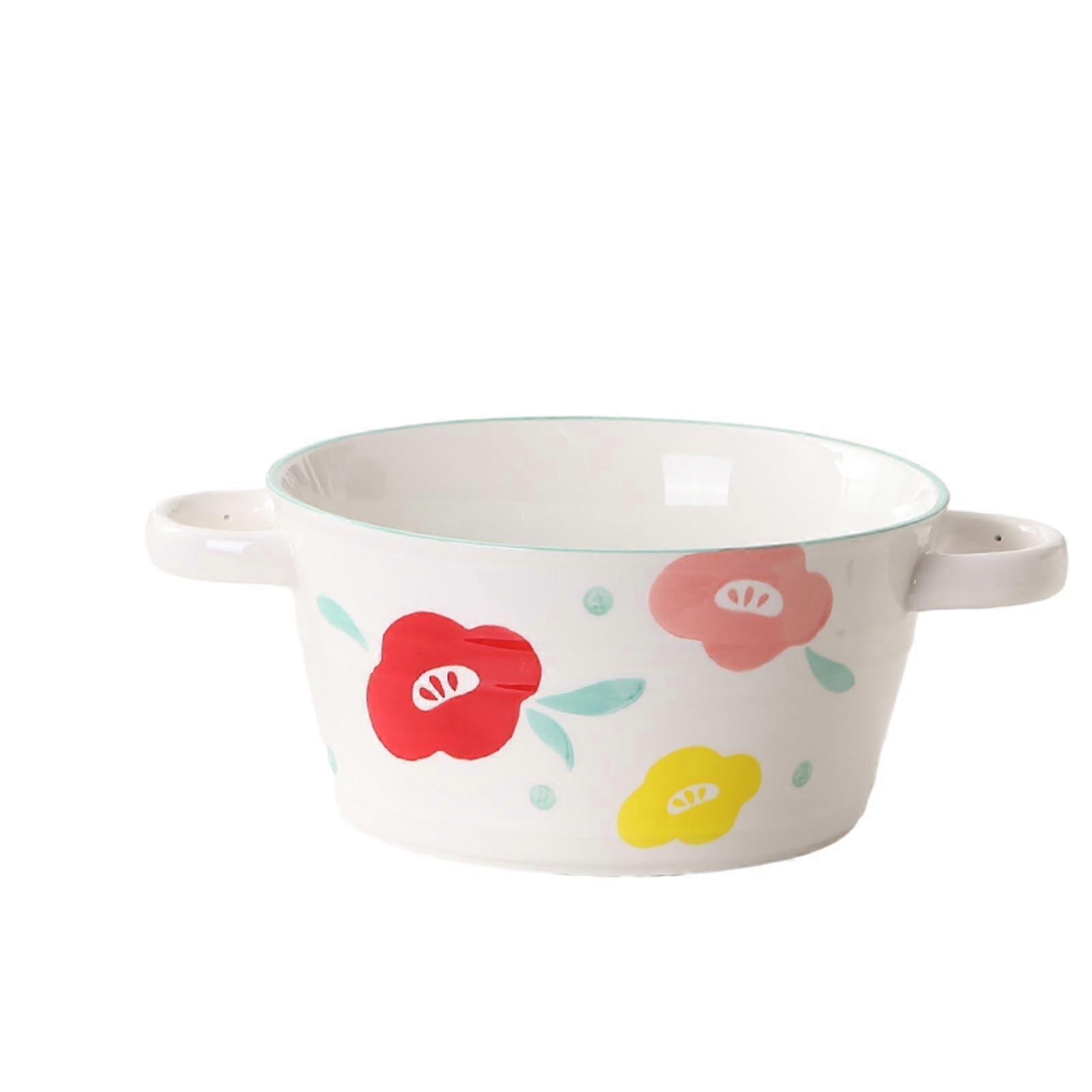 GRFIT cereal bowls doublehandled soup bowl large ceramic tableware 10 inch Ref: 6366
