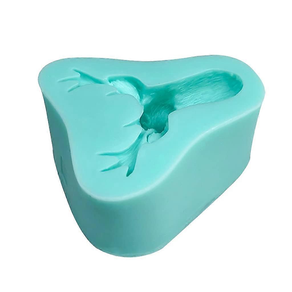 Silicone Christmas Mold, Head Shape for Fondant, Cake, Clay, Candle Making - Kitchen Bakeware Tool