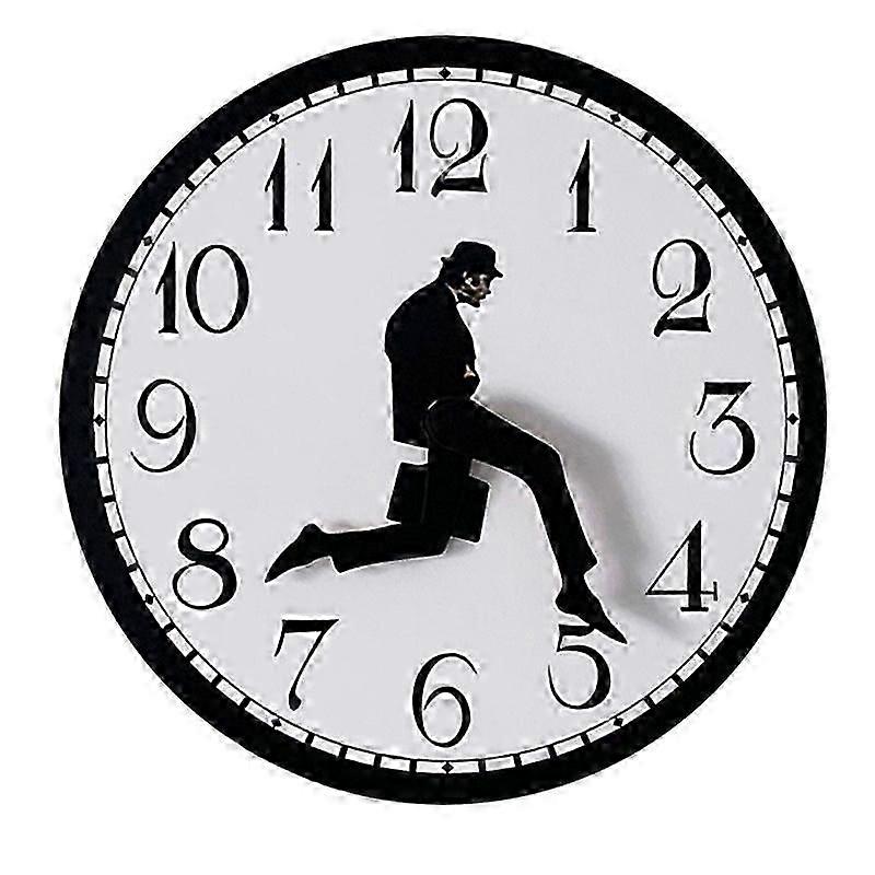 Inspired Silly Walk Wall Clock Creative Silent Mute Clock Wall Art 0619