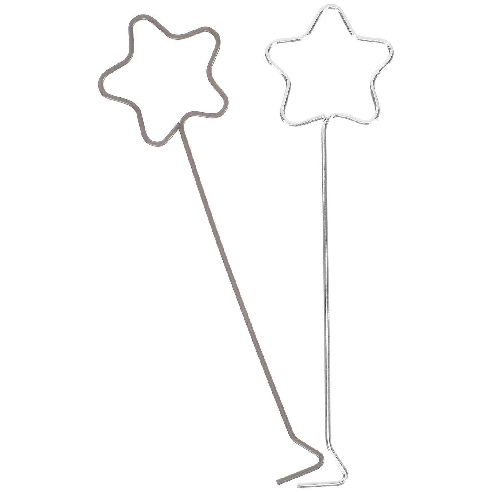 Wick Dippers Candle Wick Hooks Iron Star Design Practical Home Use Silver 2Pcs