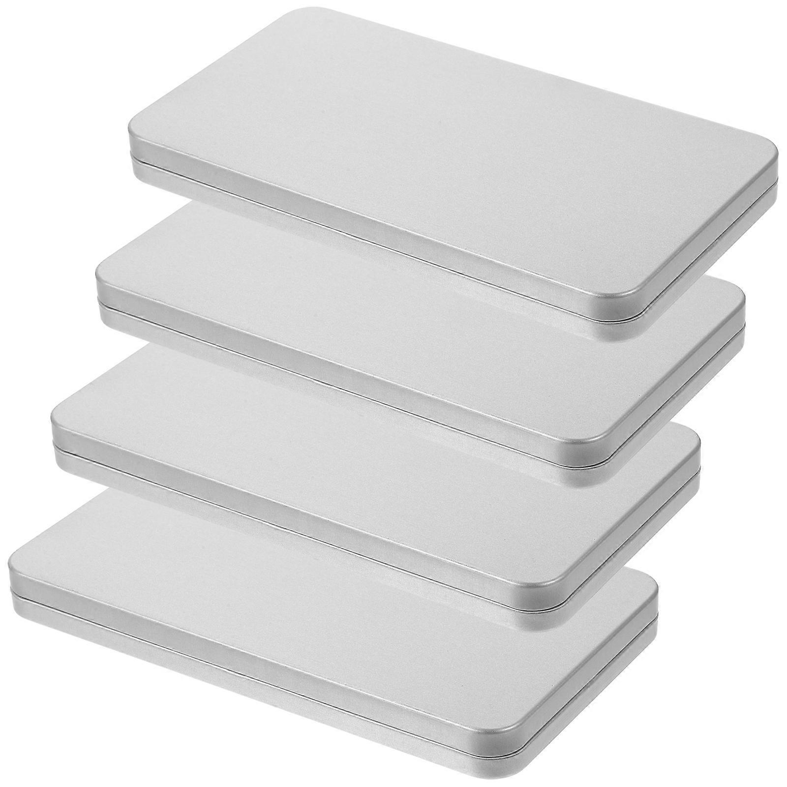 Storage Box With Lids Phone Case Container Home Use Tinplate Foams 4Pcs