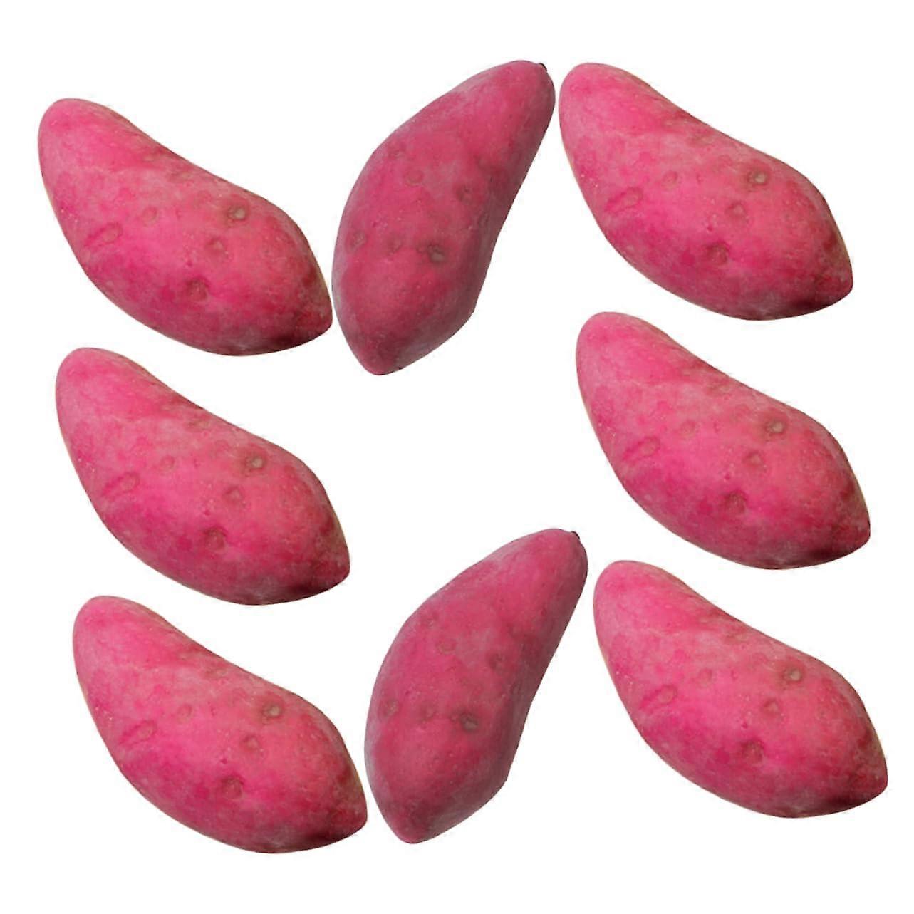 Artificial Vegetable Decorations 8 Pieces Realistic Sweet Potato Models No Maintenance Required For Long Lifespan