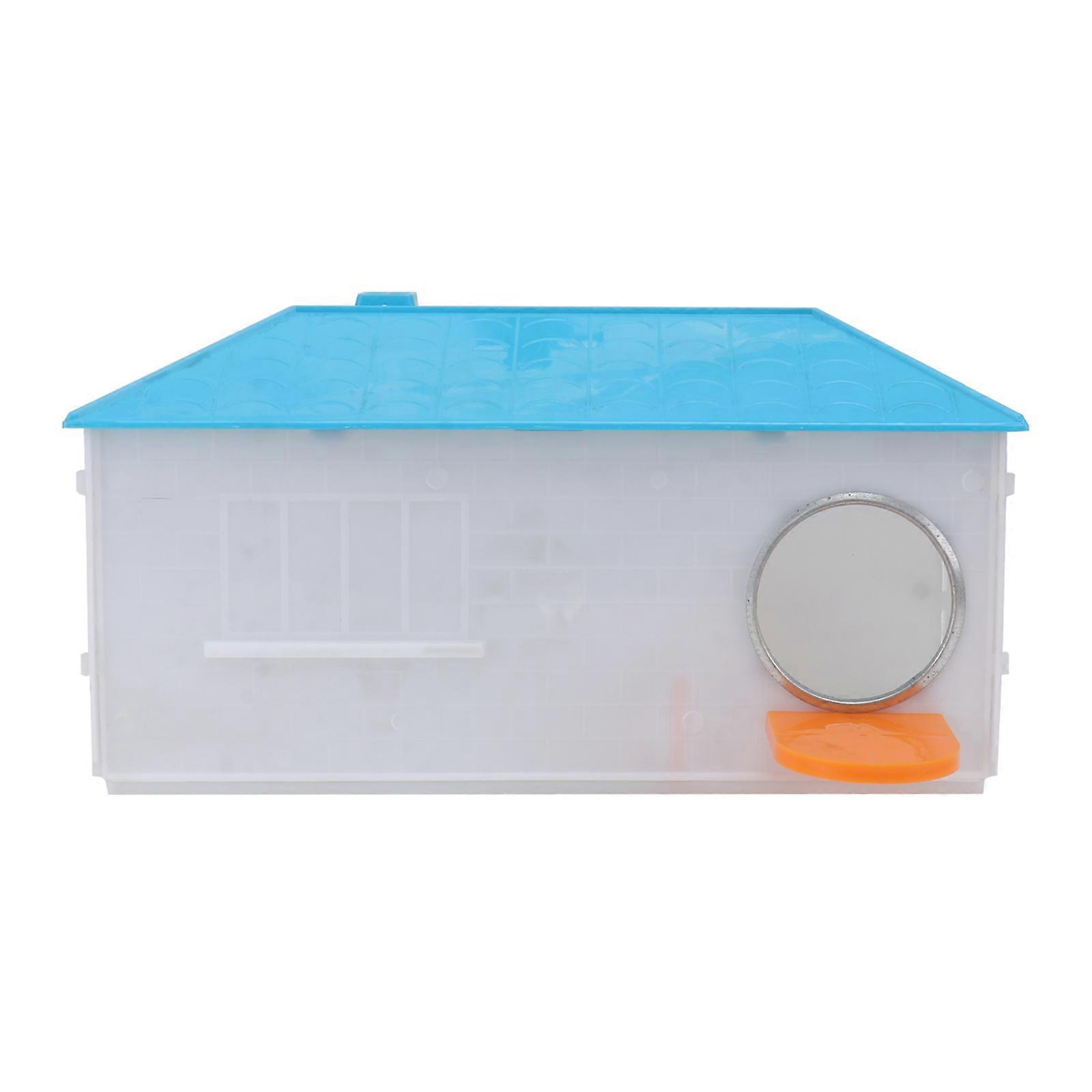 Plastic Bird House for Small Birds Comfortable Nest Decor White 1pc