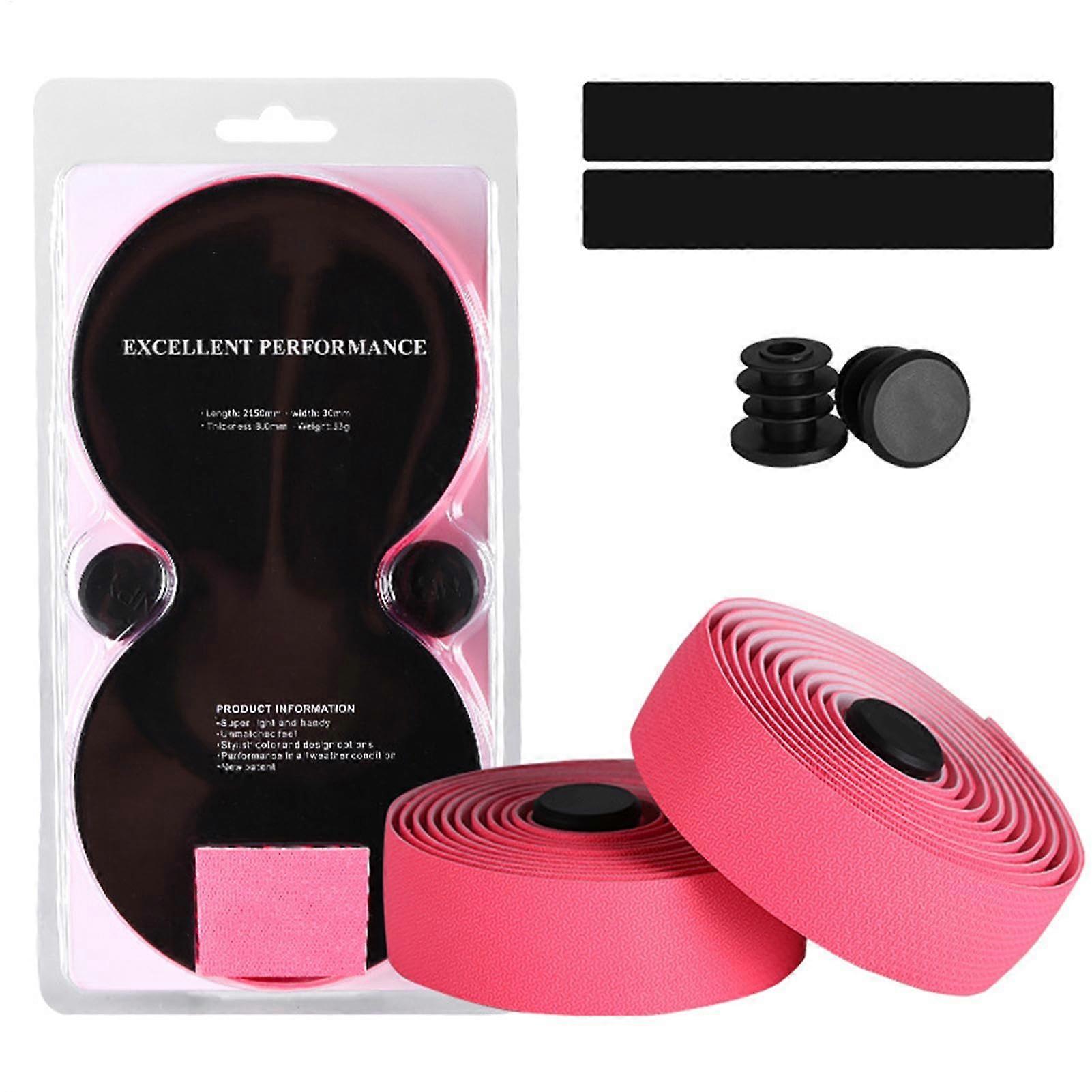 Gnrique Cycle Handlebar Tape, Breathable, ShockAbsorbing Leather, Pink