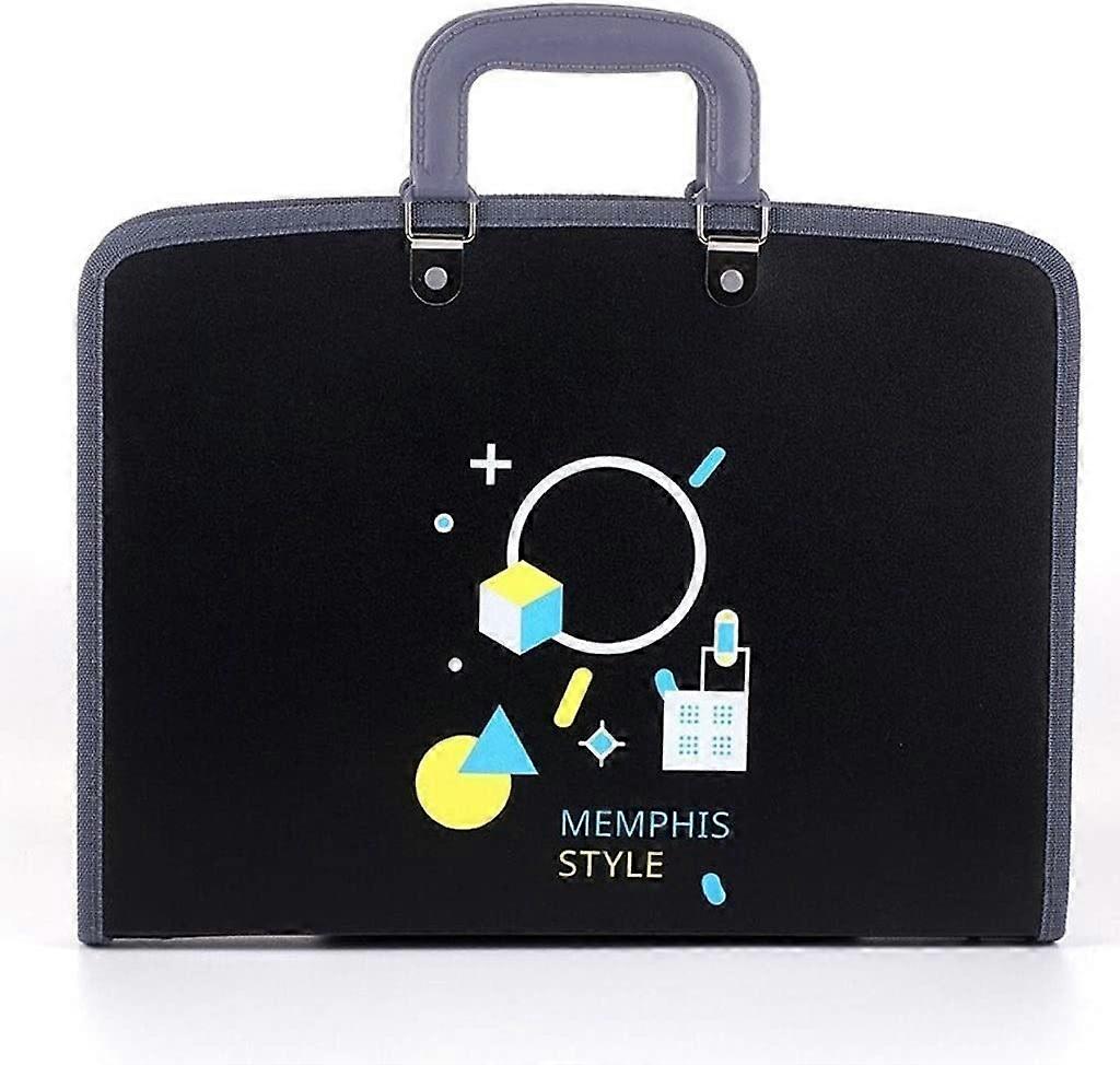 Folder File Folder A4 Multilayer Portable Zipper Organ Bag with Tape, Student Gifts for Office Use, Creative Design