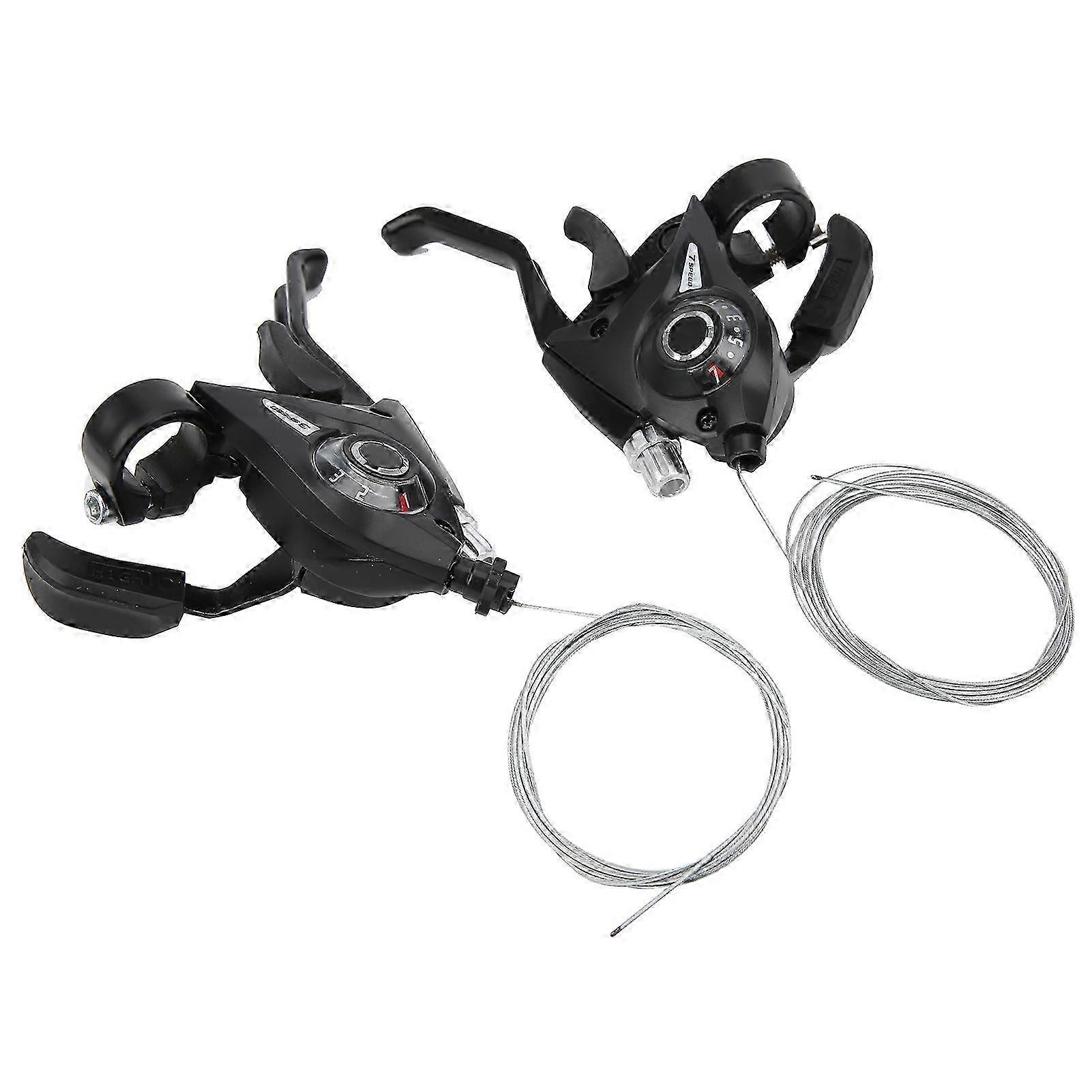 1 Pair 3x7 21 Speed Bicycle Brake and Shifter Levers Set with Gear Shift Cable