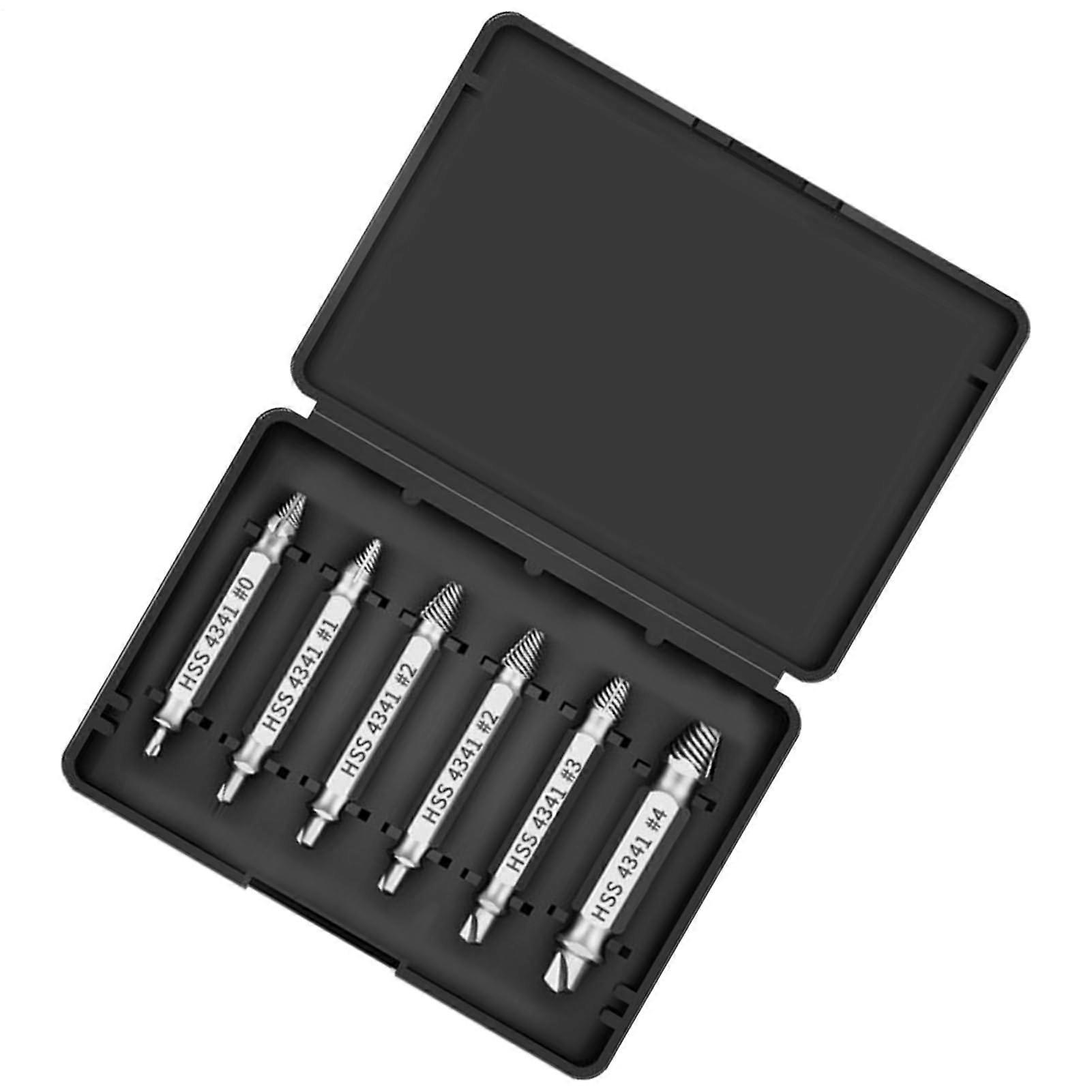 Screw Extractor Set for Broken Screws Rusty Screws Bolt Remover Silver