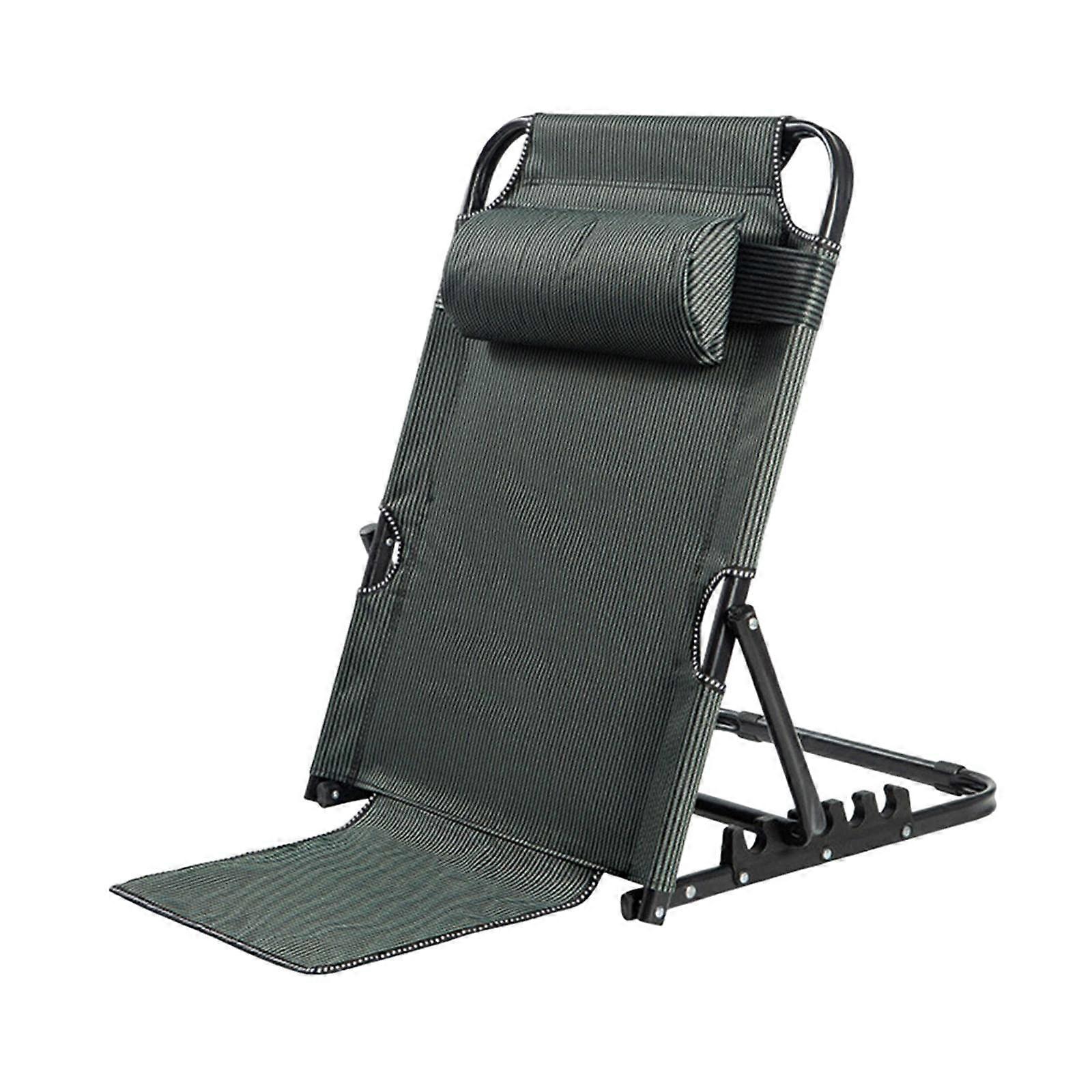 Adjustable Folding Bed Backrest for Adults, Lazy Floor Support with 7 Speeds, Neck and Headrest