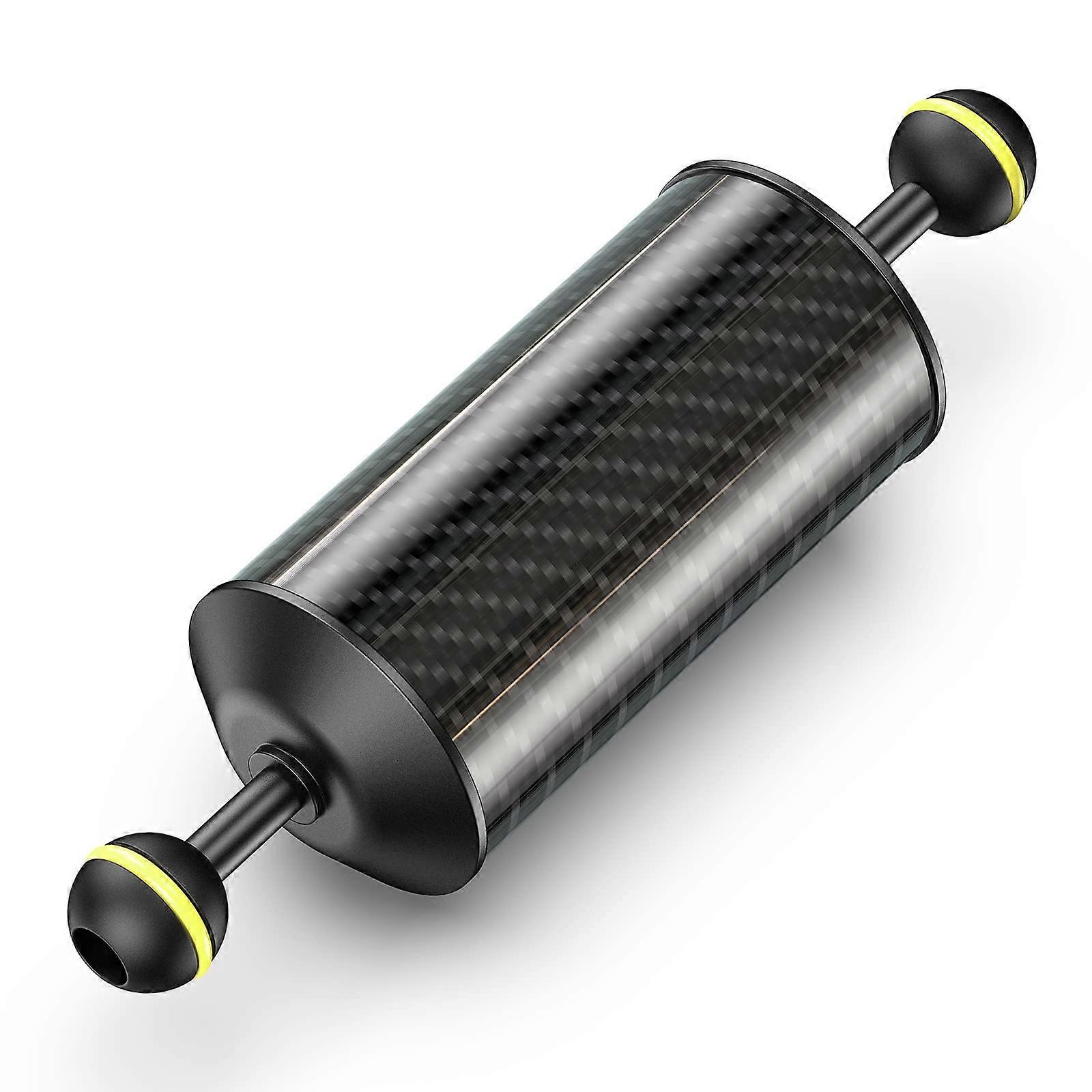 Underwater Carbon Double Ball Arm System 60mm Diameter 8 Inch 203mm Floating Buoyancy for Diving Tray Video Light Strobe