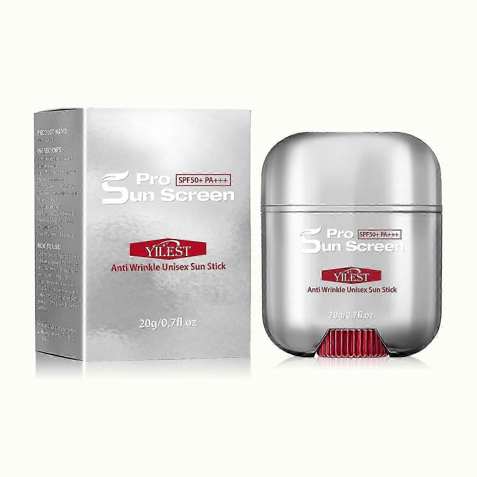 サンスティックSPF50+、顔と体のためのサンスティック、アンチリンクルユニセックスサンスティックポータブルUVプロテクション