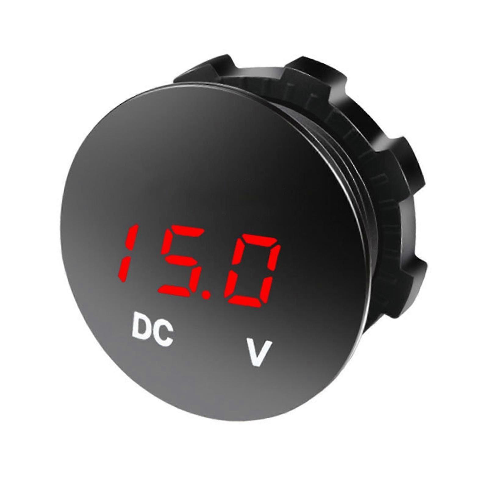 DC 12v-24v أدى الفولتميتر الرقمي للسيارة ، دراجة نارية ، سيارة ، شاحنة ، قارب