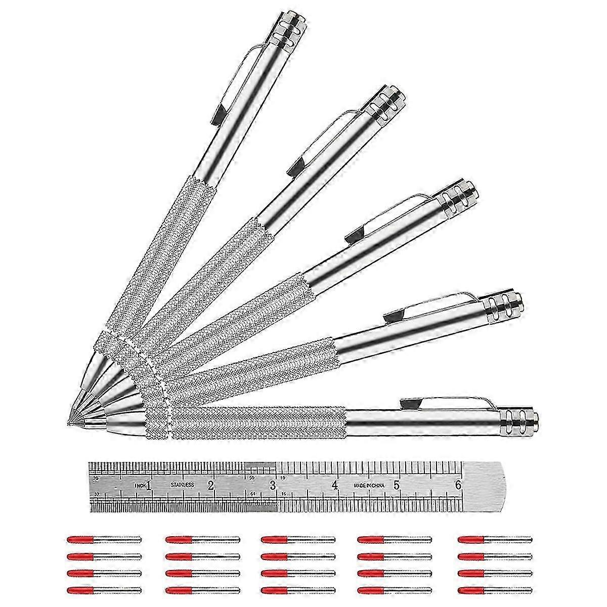 Tungsten Carbide Scriber Set,Magnetic Knurled Engraving Tool