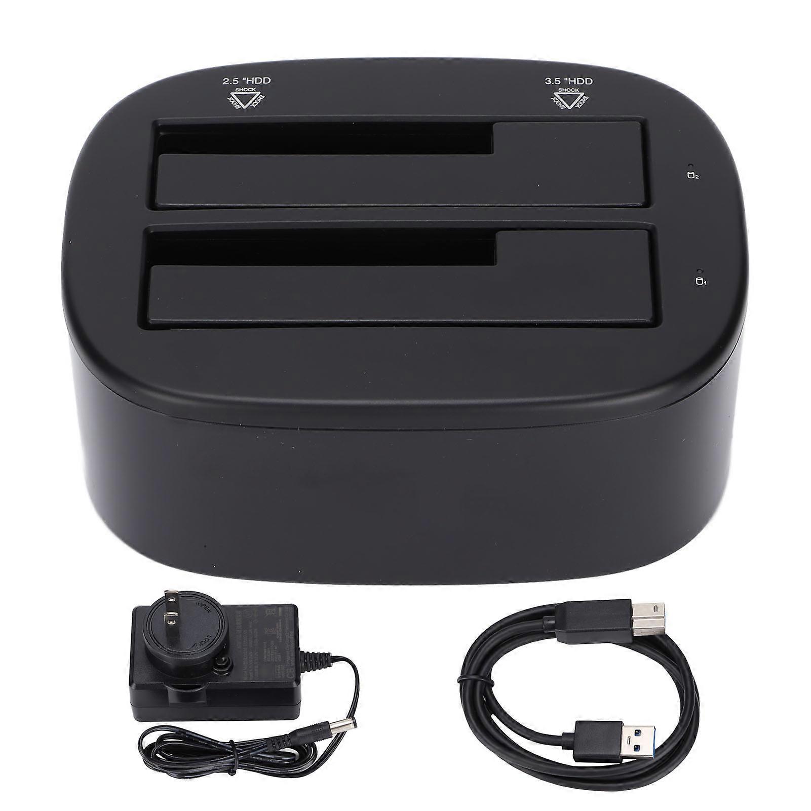 Hard Drive Dock USB3.0 to SATA Safe Fast Three Dimensional Heat Dissipation Docking Station 100‑240V