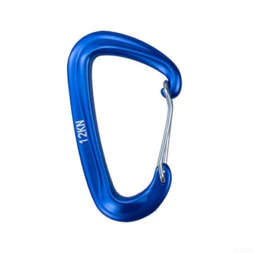 D Shape Aluminum Snap Hook 12kN Load Rating Blue For Outdoor Adventure