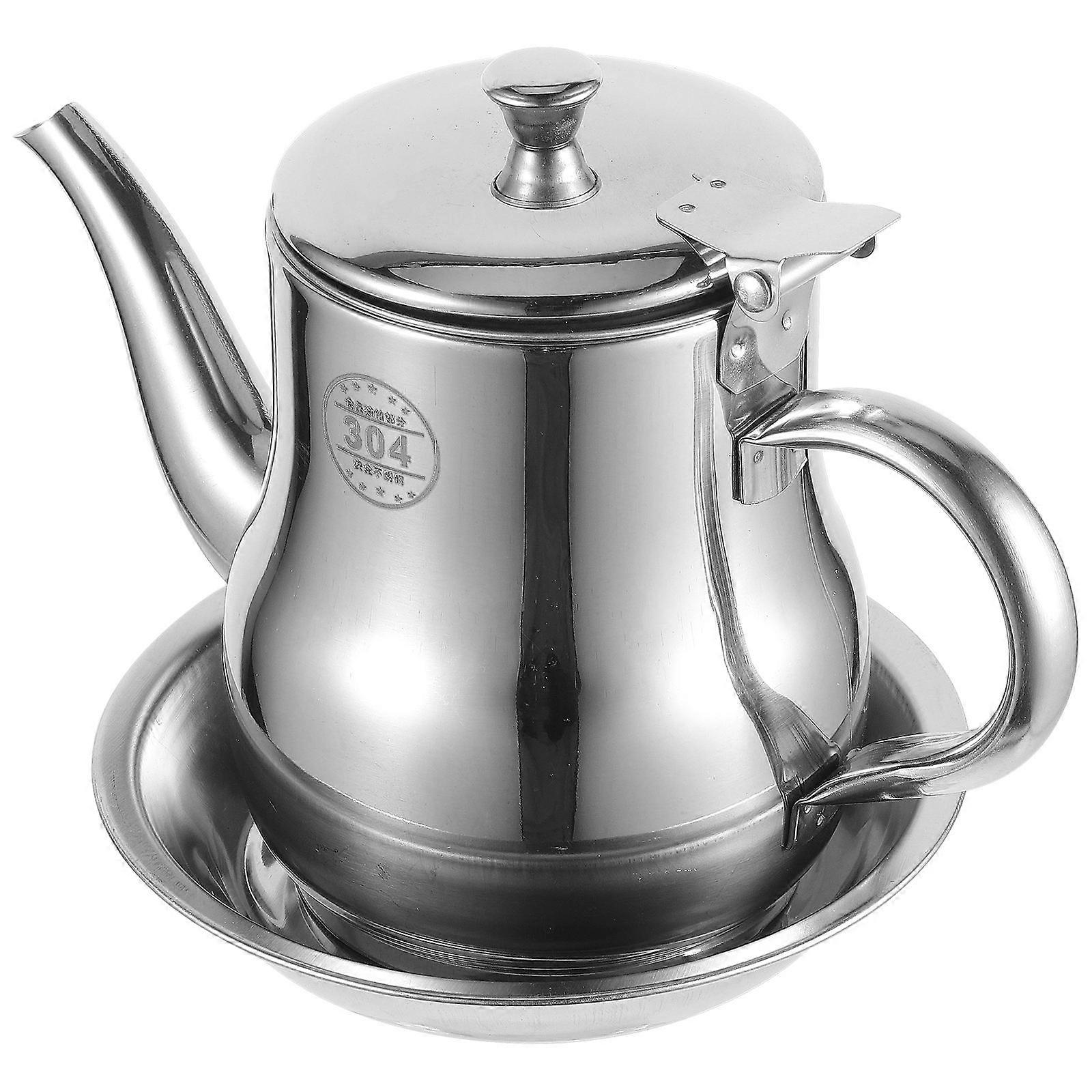 Oil Filter Container Kitchen Storage and Dispensing for Home Users Silver 18oz 1Pcs