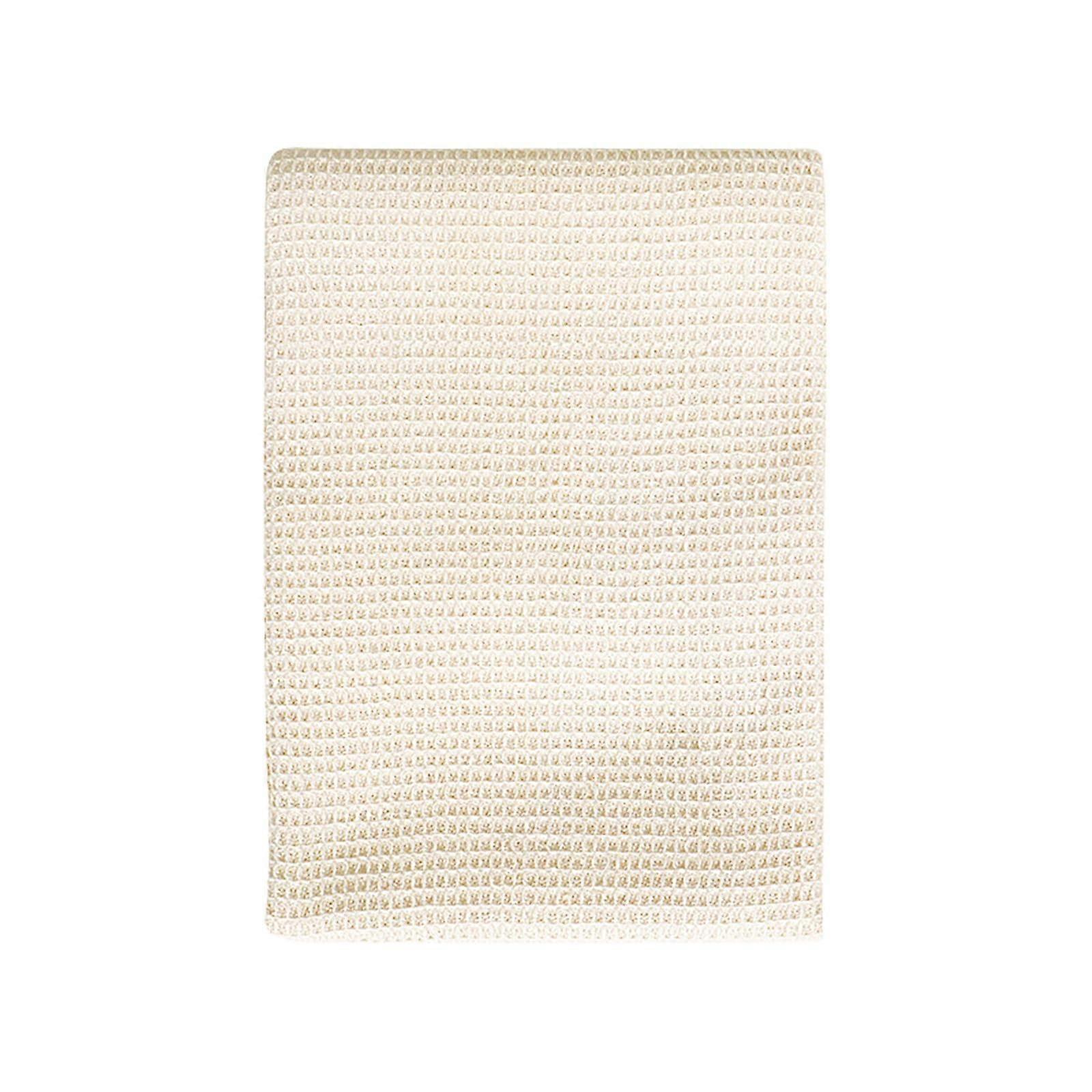 Green Kitchen Tea Towels Cotton Cloth Soft Absorbent Drying Towels with Box Loop in Beige, One Size