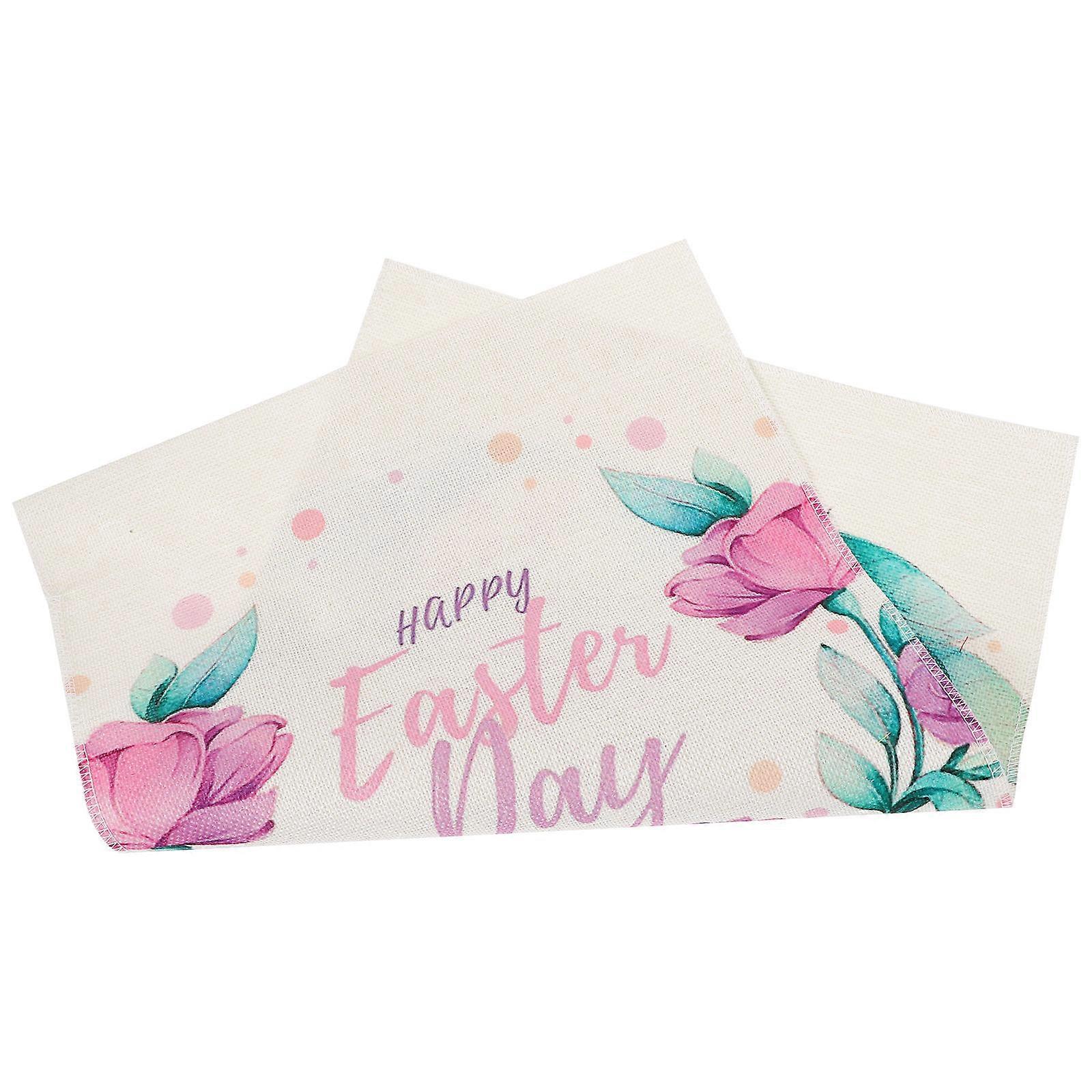 Garden Flags For Outside Easter Themed Flax Material Decorative Rectangle 17 7x11 8in 1Pack Outdoor Display