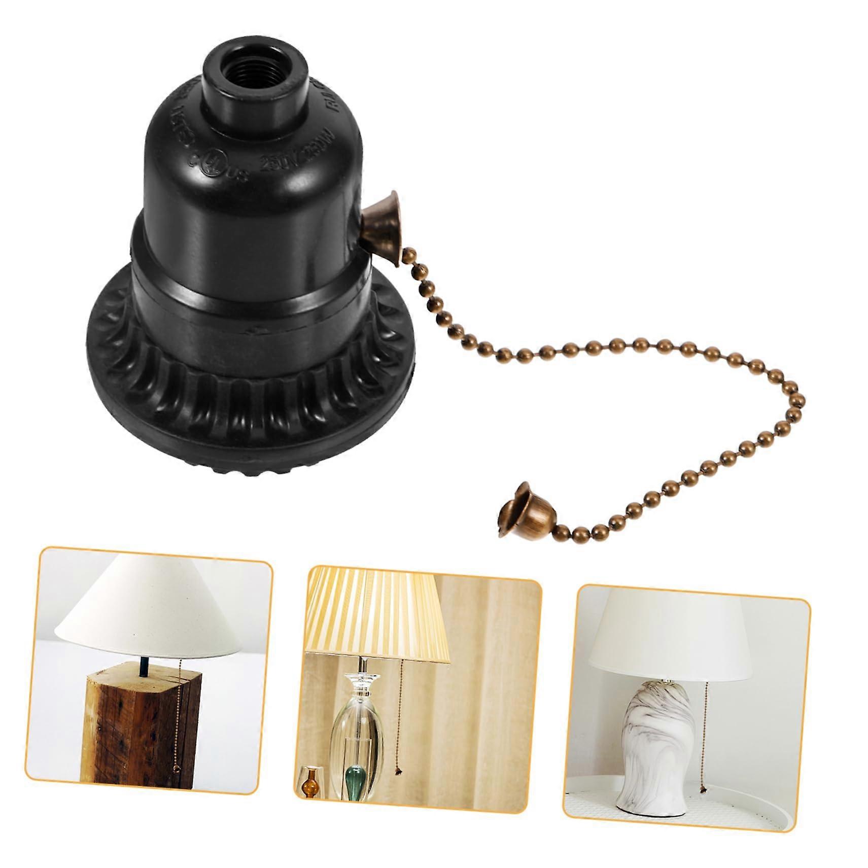 Lamp holder for desk lamp simple lamp holder e27 lamp holder replacement socket base light socket pull chain light socket lamp socket pull bakelite