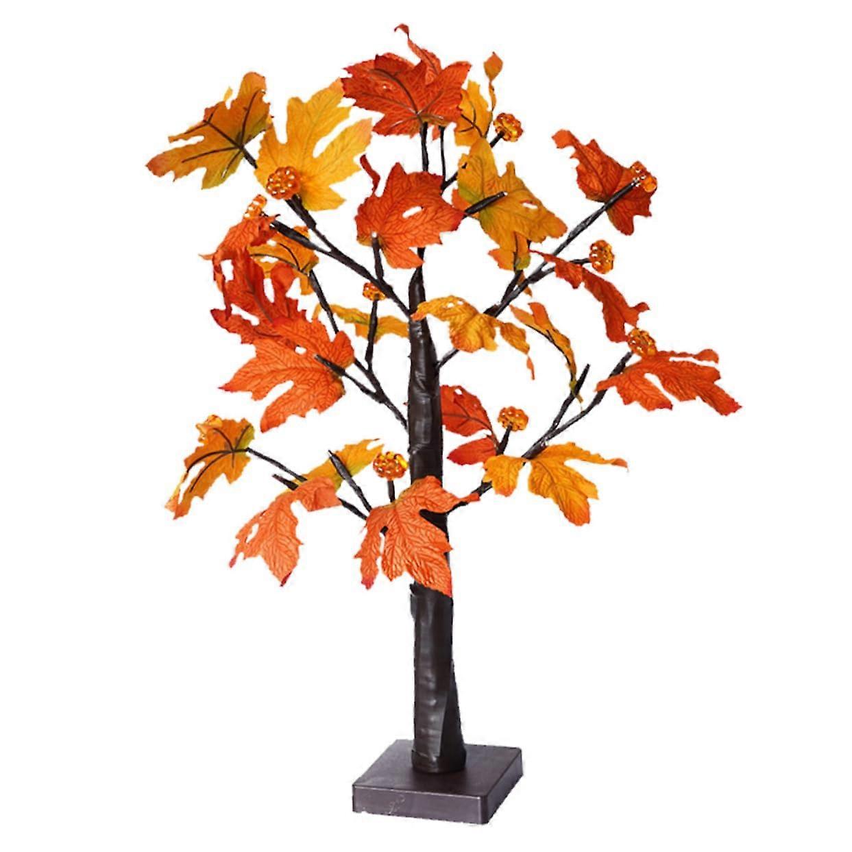 Tree Lamp Autumn Table Decor LED Maple Leaf Lights for Halloween, Artificial Tree Branches, ABS Material, Cute Fairy Lighting