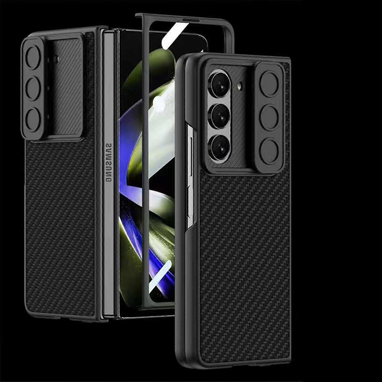 Z Fold 5 Case with Slide Camera Cover, Built in Screen Protector Shockproof Phone Cover for Samsung Galaxy Z Fold 5