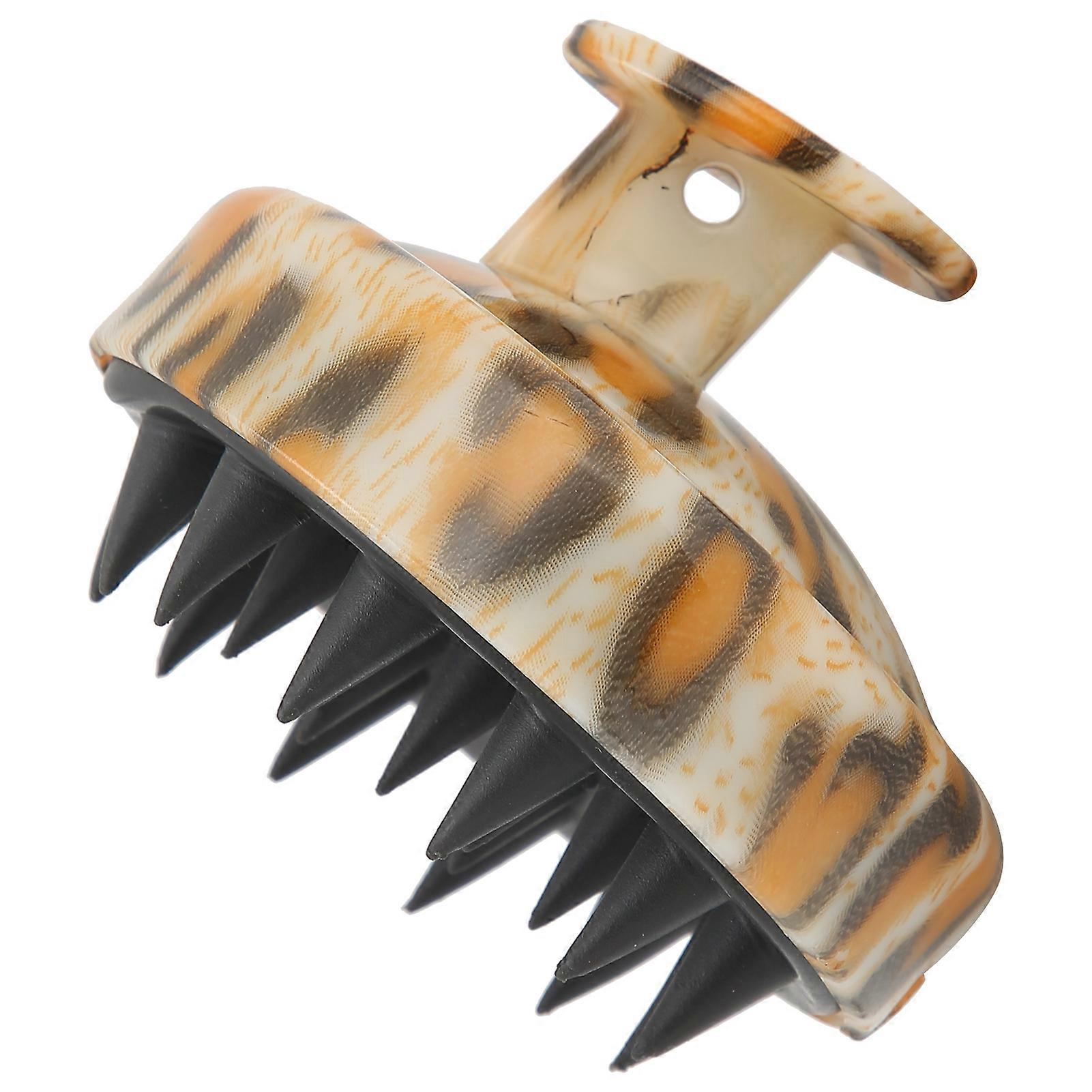 Silicone Shampoo Brush Scalp Exfoliator Brush Soft Head Scrubber Brush for ShowerLeopard Pattern