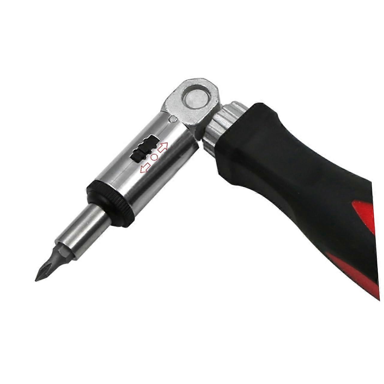 Ergonomic Ratchet Screwdriver Adjustable 0-180 Degree Head Hex Screwdriver Set Hex Bit Set