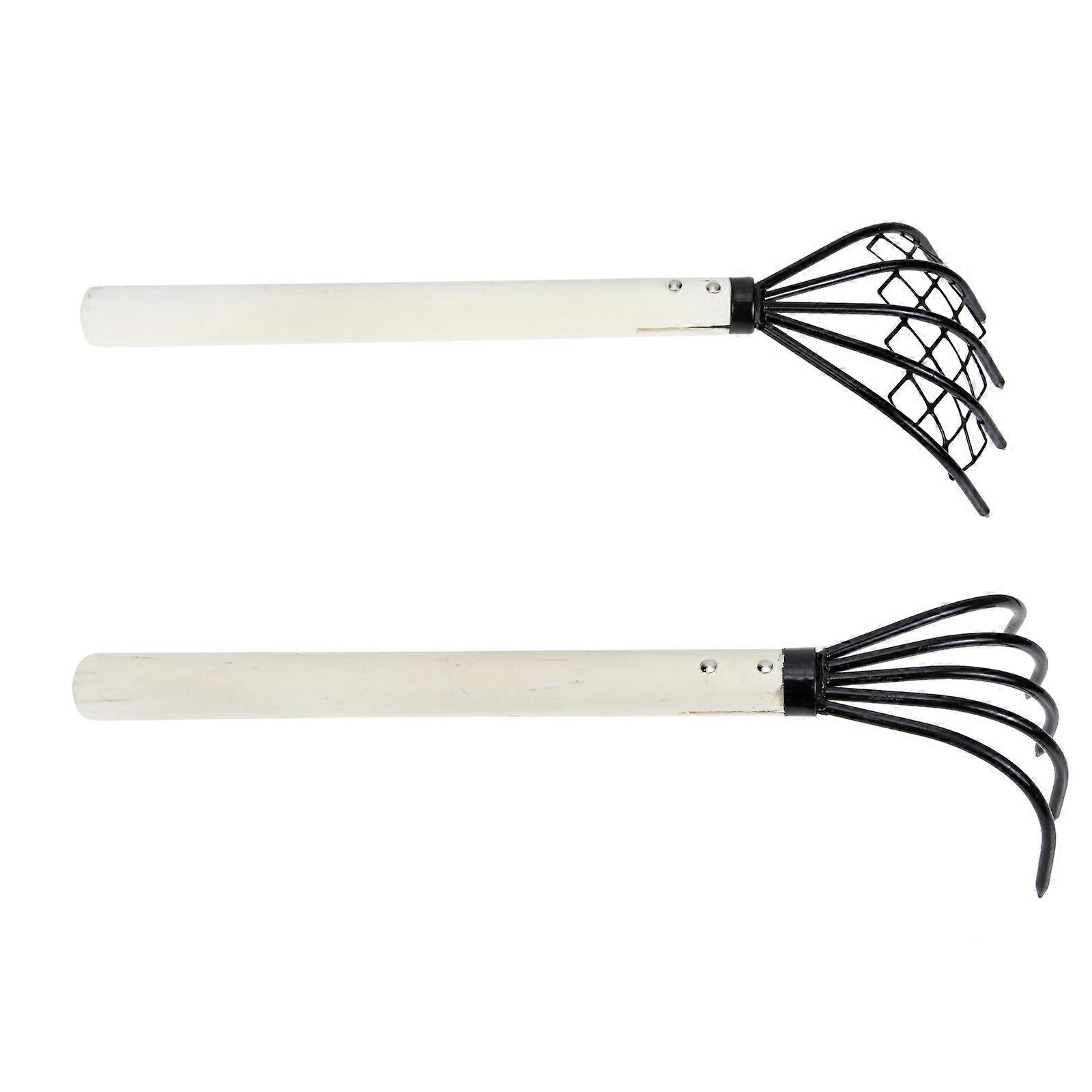 Durable Hand Rake with Iron Material for Outdoor Use 2pcs 5 Tine Claw Rake