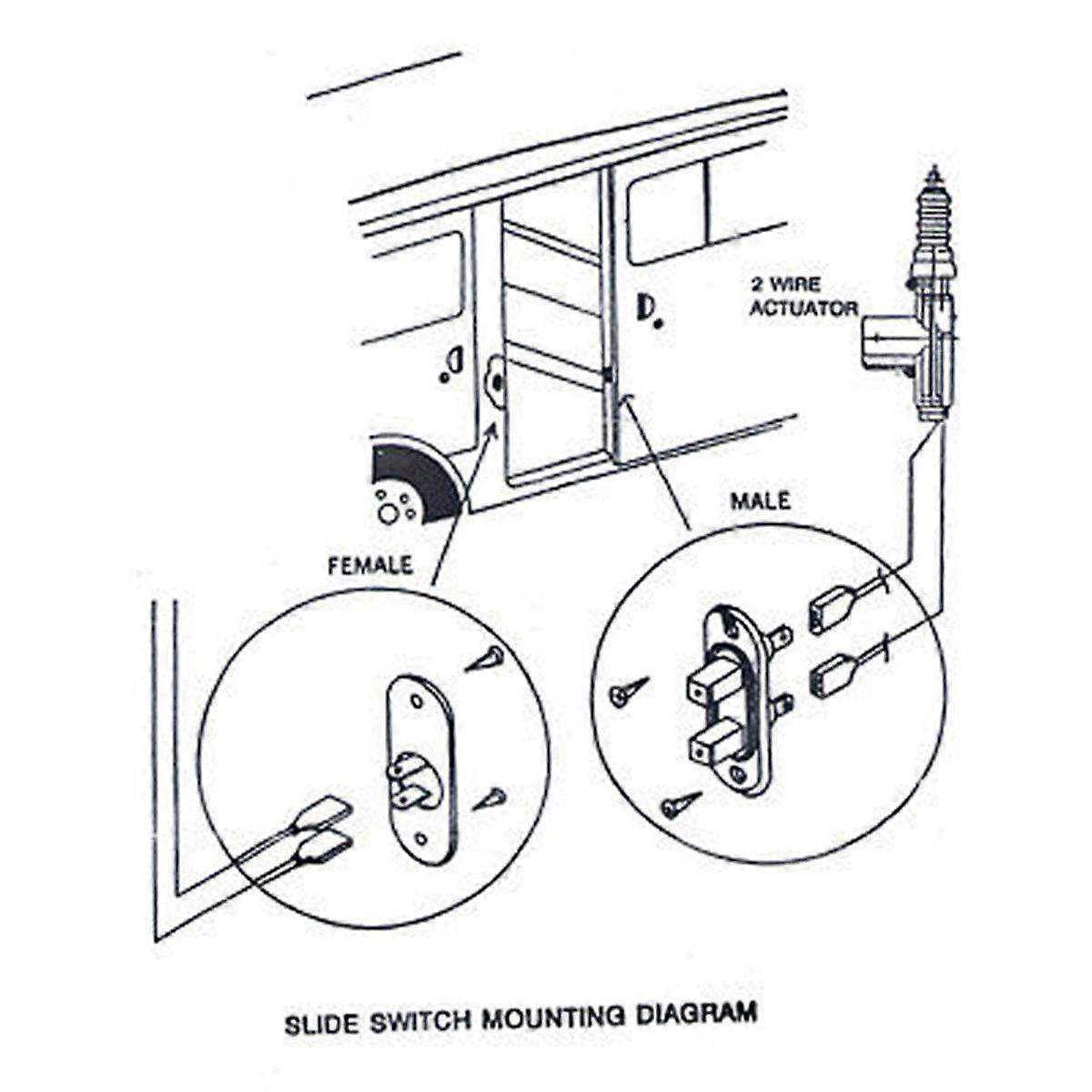 Sliding Door Locking Black Sliding Door Van Central Locking 1Set
