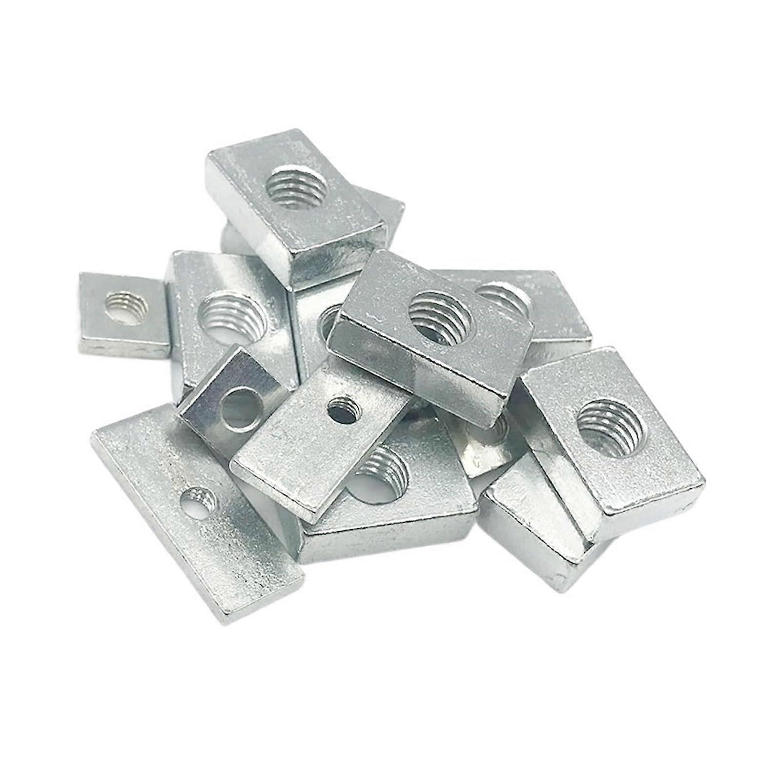 Pack of 50 Square Nuts, Carbon Steel, M6x18x12x2.5